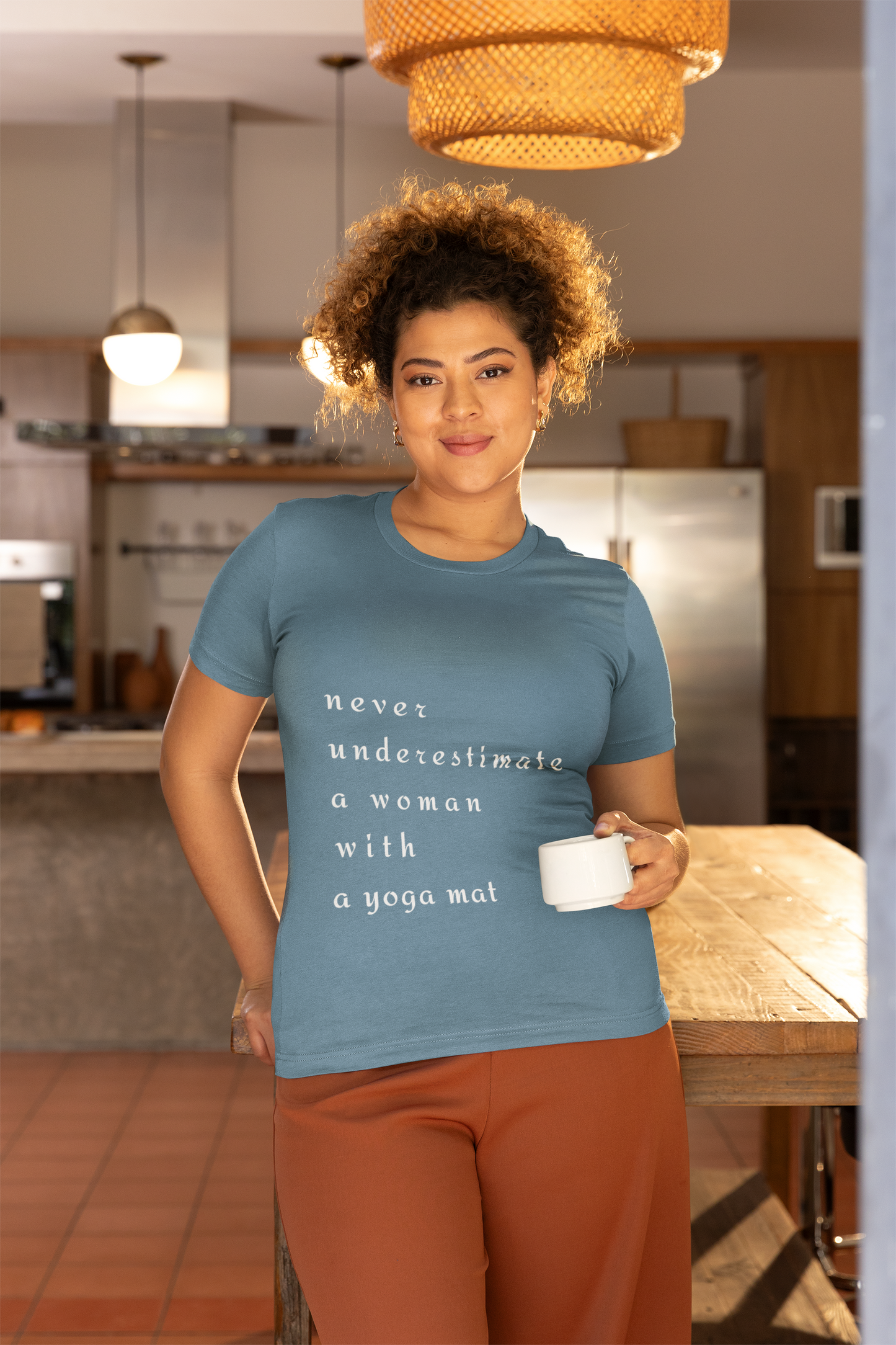 Never Underestimate A Woman With A Yoga Mat I Empowering Yoga Tee I Unisex Motivational T-Shirt I Yoga Lover Apparel