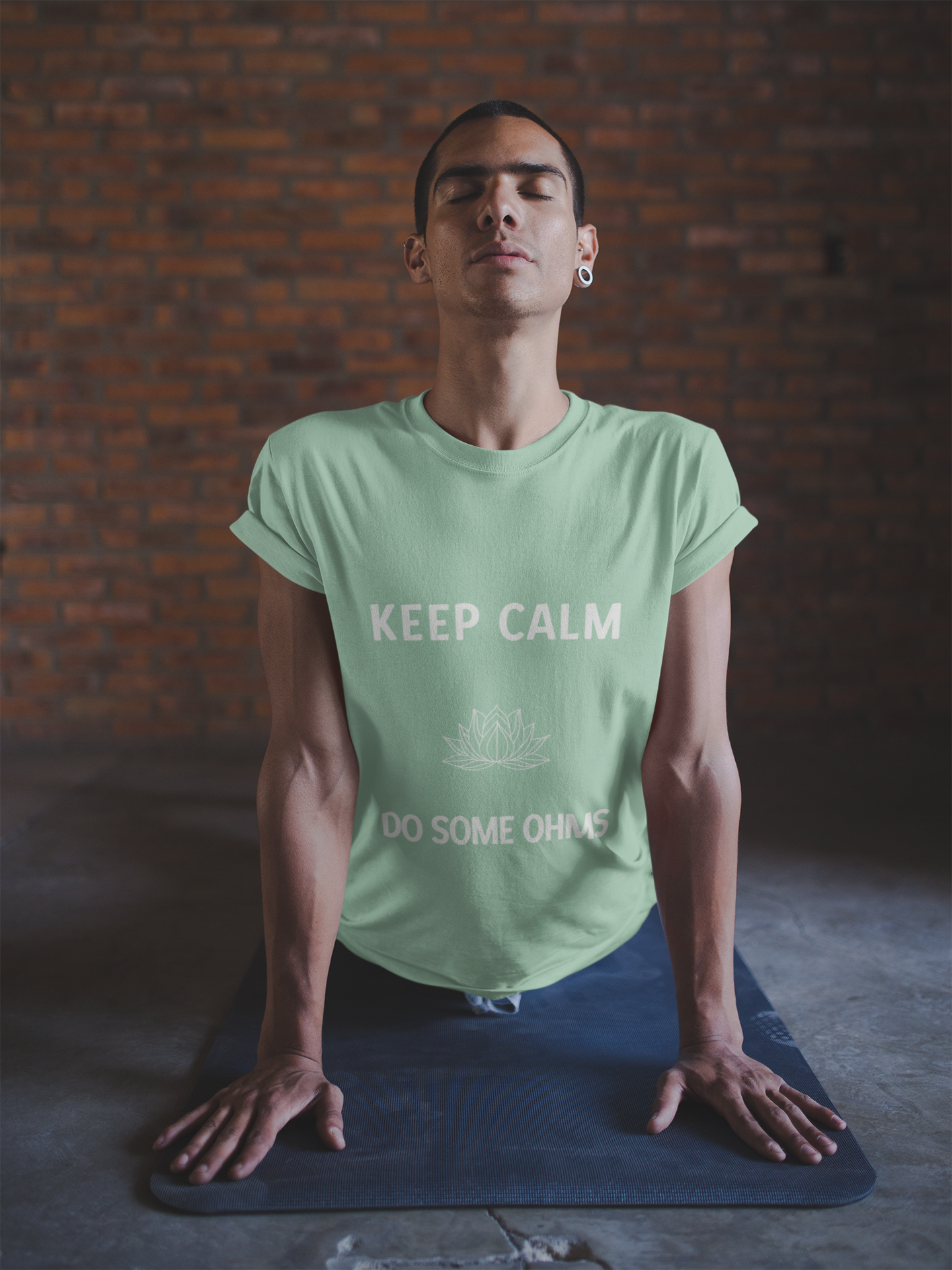Keep Calm Do Some Ohms Unisex Yoga Tee - Yoga & Mindfulness T-Shirt I Yoga Lovers Apparel I Meditation Clothing