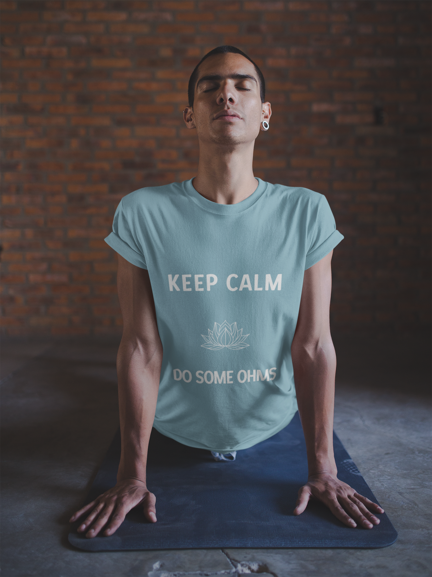 Keep Calm Do Some Ohms Unisex Yoga Tee - Yoga & Mindfulness T-Shirt I Yoga Lovers Apparel I Meditation Clothing