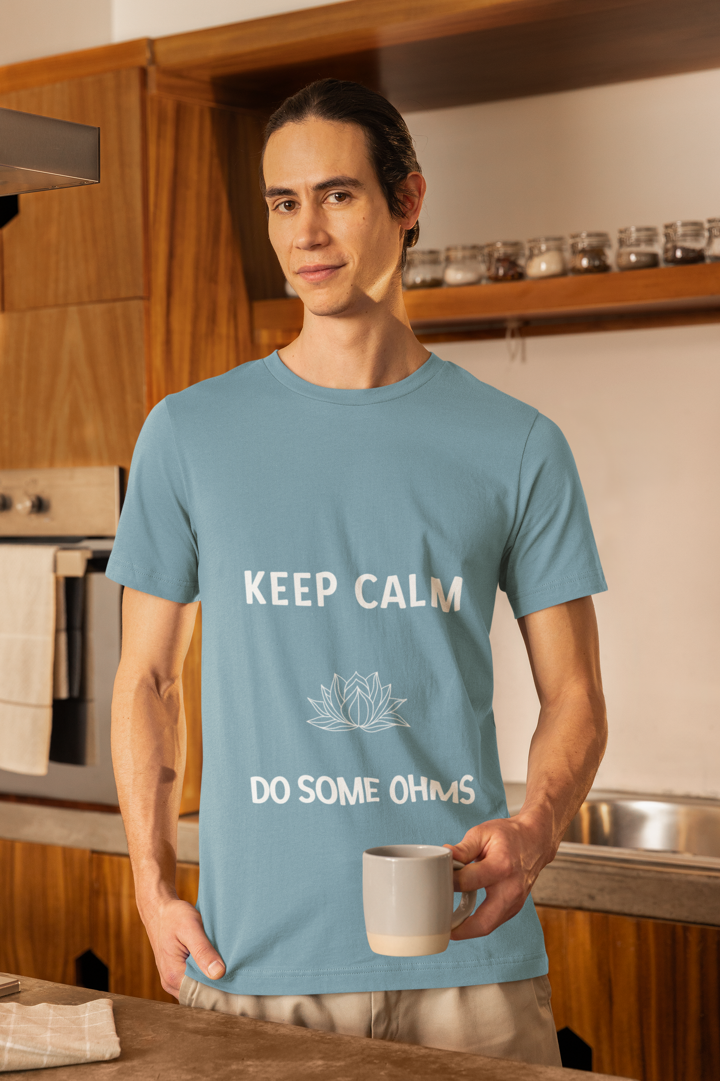 Keep Calm Do Some Ohms Unisex Yoga Tee - Yoga & Mindfulness T-Shirt I Yoga Lovers Apparel I Meditation Clothing