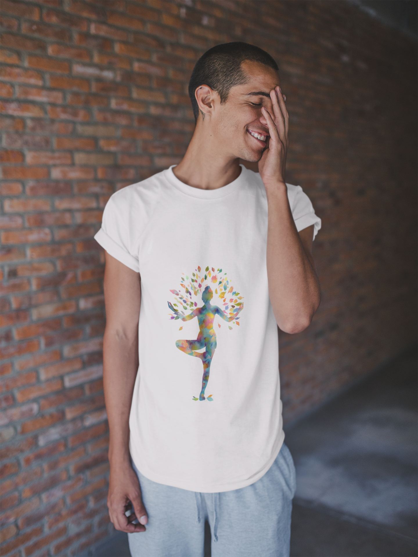 Colorful Tree Pose Mindful Yoga Tee - Unisex T-Shirt I Inspirational Yoga Art I Gift for Yogis I Relaxation & Meditation Tee