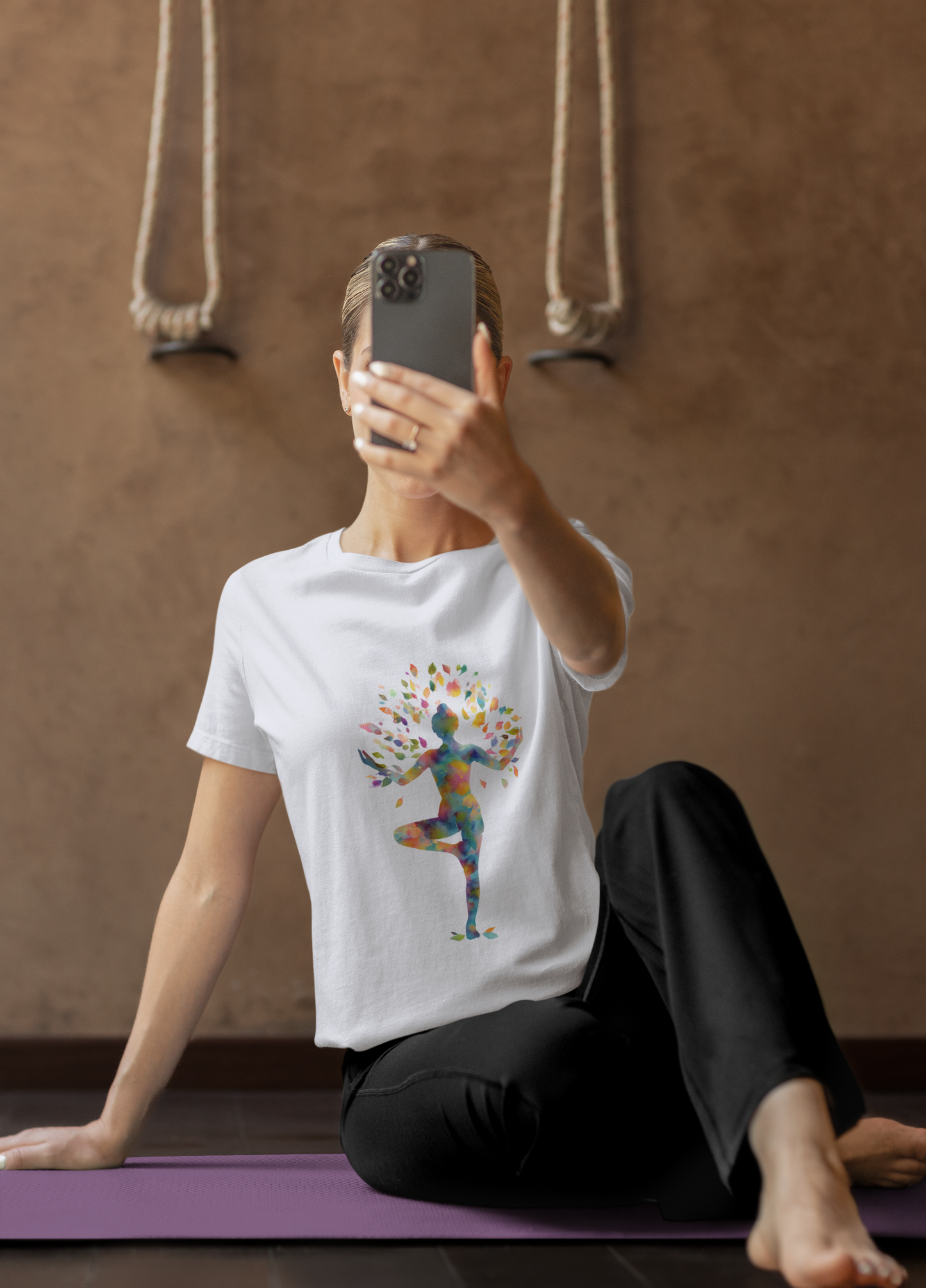Colorful Tree Pose Mindful Yoga Tee - Unisex T-Shirt I Inspirational Yoga Art I Gift for Yogis I Relaxation & Meditation Tee