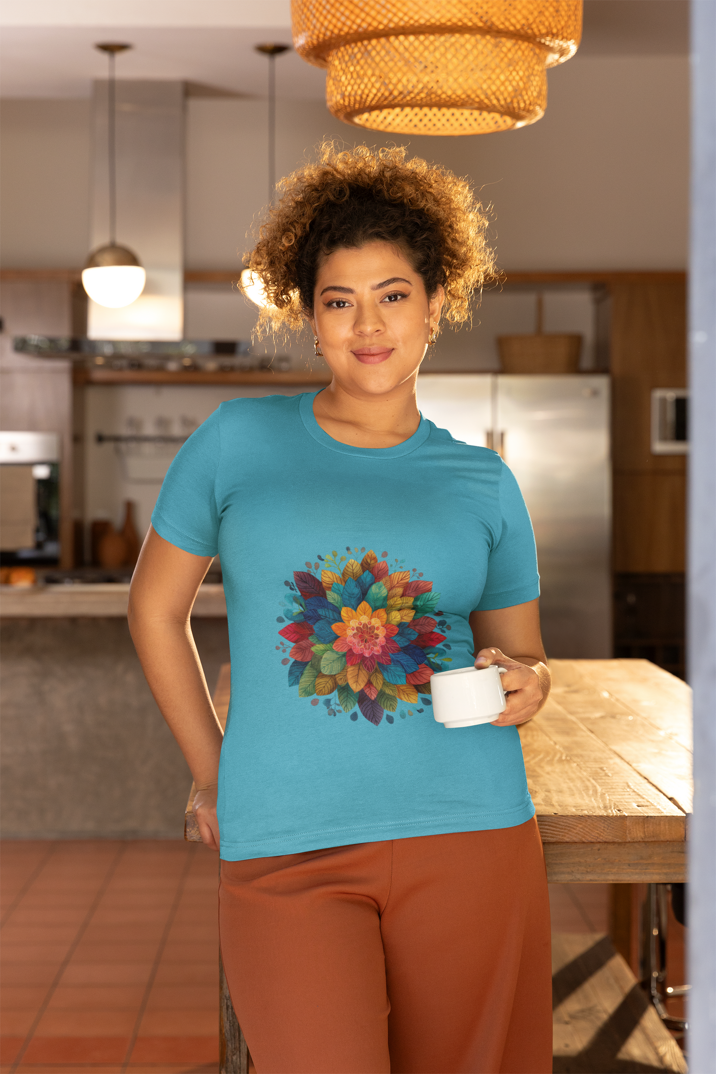Vibrant Mandala Yoga Unisex Tee I Colorful Graphic T-Shirt I Nature Lover Gift I Yoga Self-Care Meditation Apparel