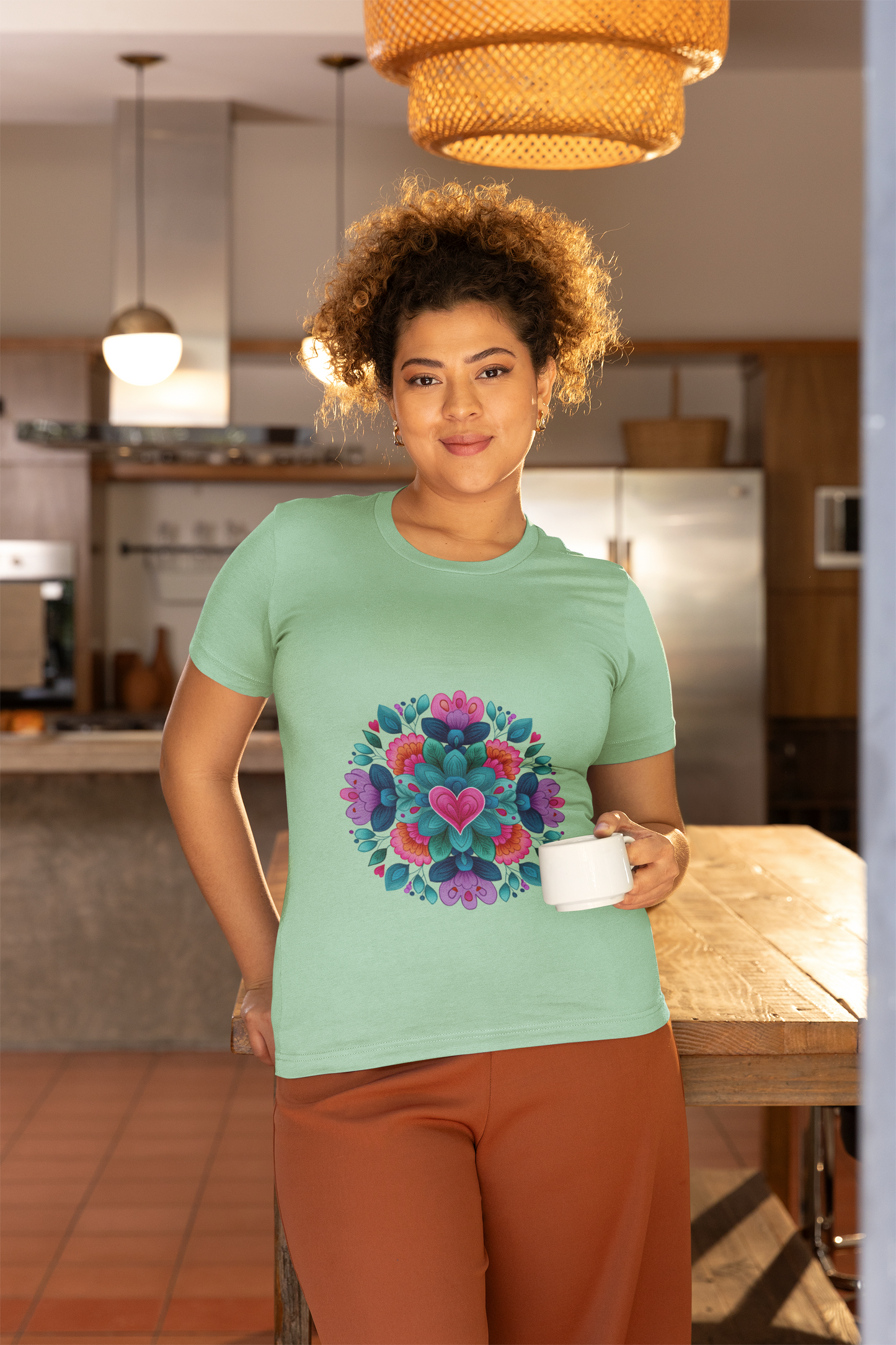 Vibrant Mandala Yoga Unisex Tee - Colorful Yoga Casual Wear I Mindfulness Gift for Her I Boho Style T-Shirt