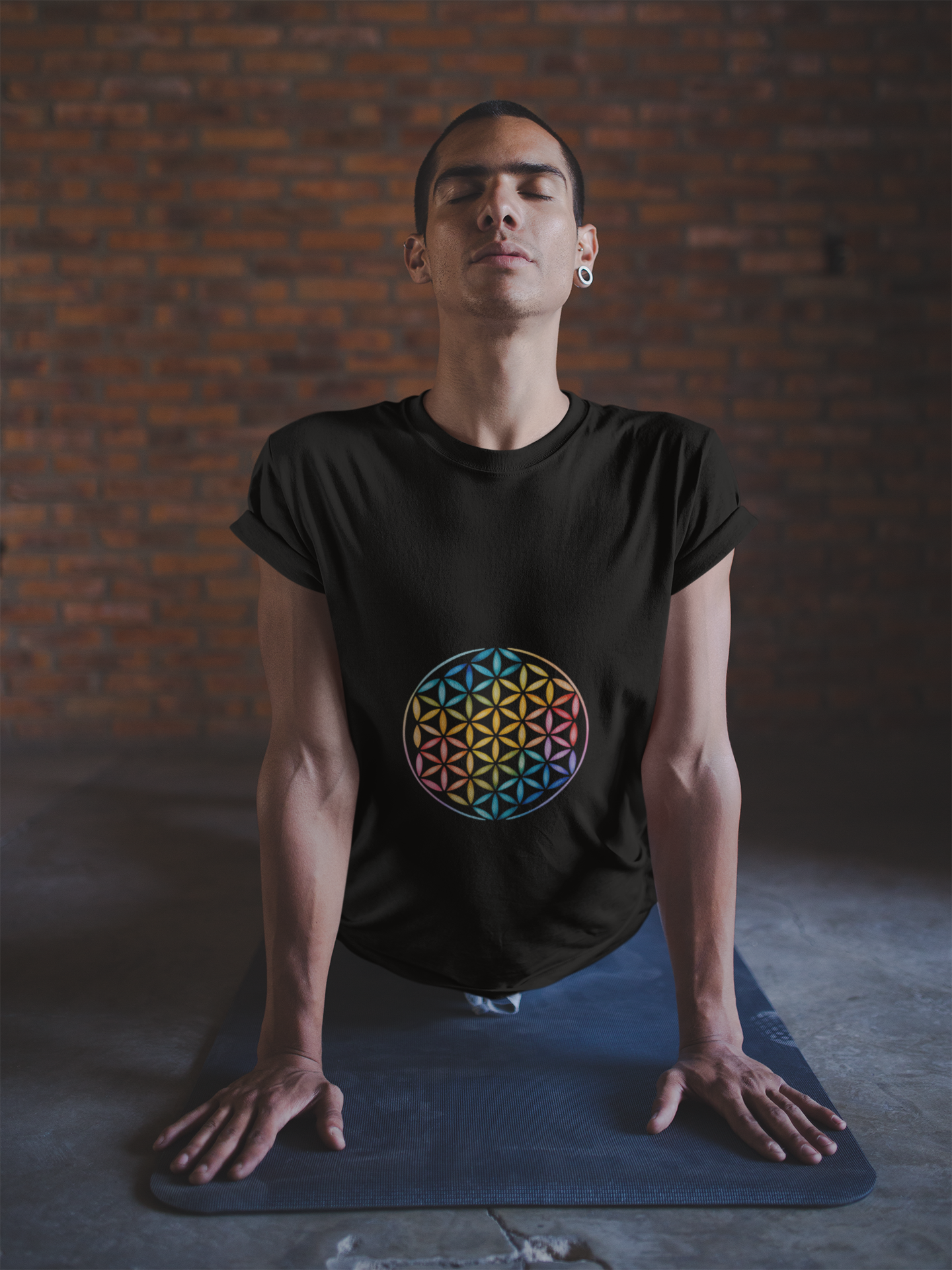 Flower of Life Tee I Spiritual & Yoga T-Shirt I Boho Graphic T-Shirt I Gift for Mindfulness I Self-Care Meditation Apparel