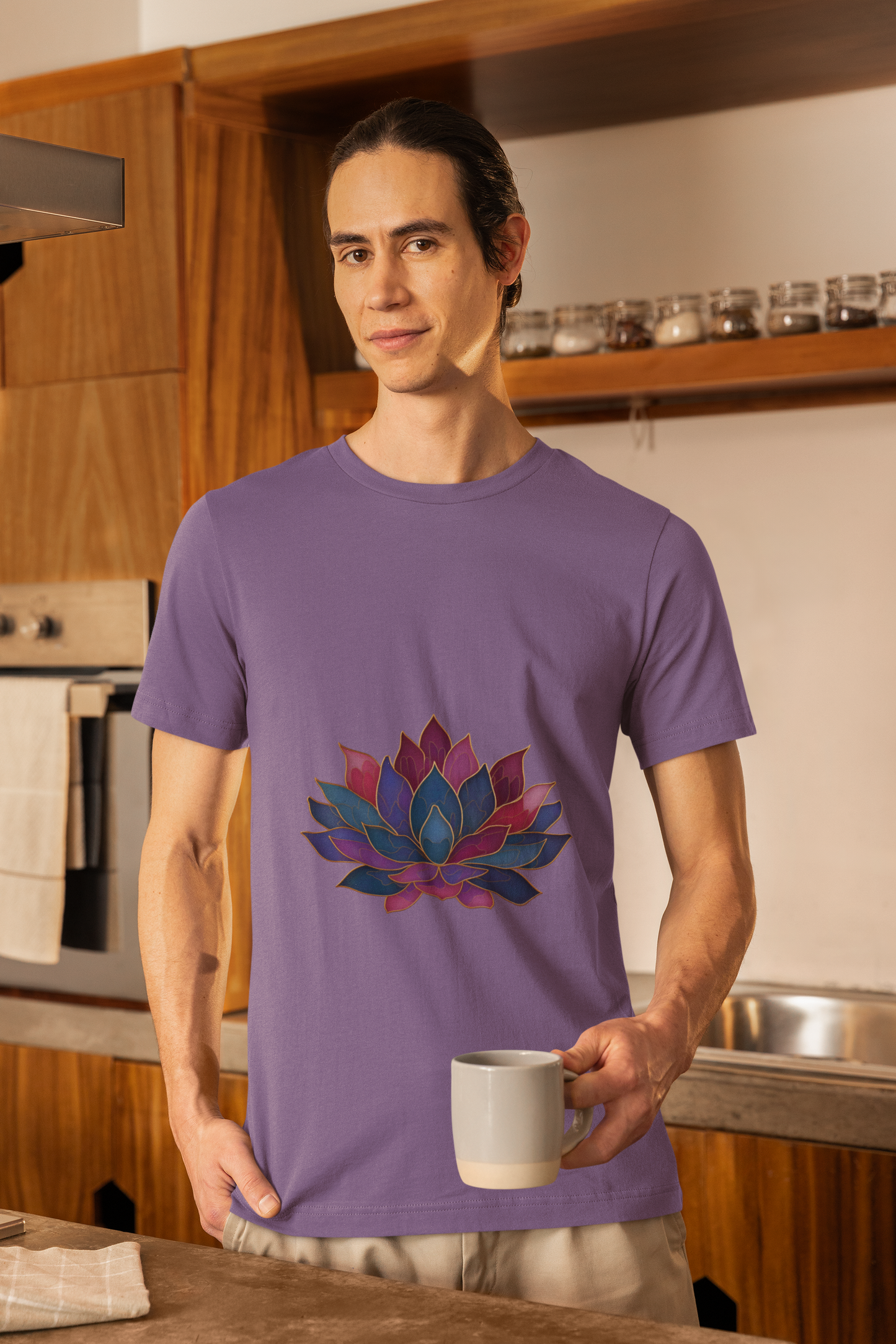 Lotus Blossom Unisex Tee | Relaxed Fit T-Shirt for Yoga Lovers I Meditation Wear I Self-Care Meditation Apparel