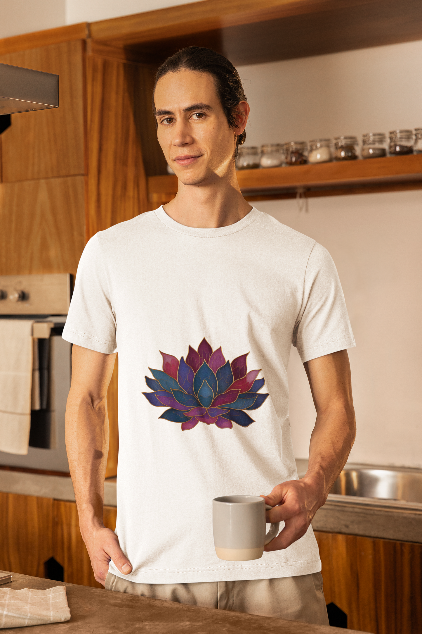 Lotus Blossom Unisex Tee | Relaxed Fit T-Shirt for Yoga Lovers I Meditation Wear I Self-Care Meditation Apparel