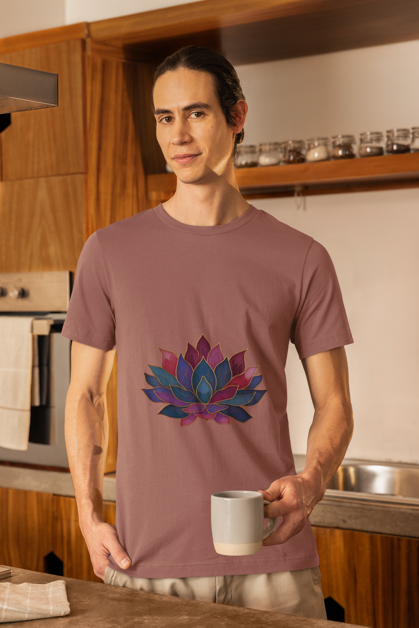 Lotus Blossom Unisex Tee | Relaxed Fit T-Shirt for Yoga Lovers I Meditation Wear I Self-Care Meditation Apparel