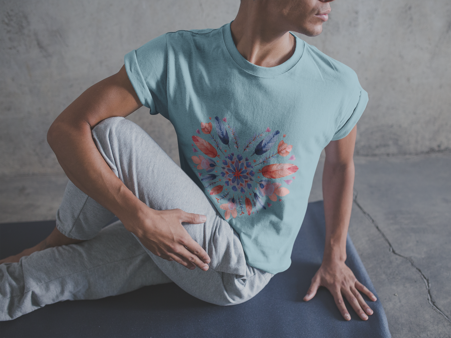 Heart Mandala Unisex Tee I Boho T-Shirt I Love Heart T-Shirt I Gift for Her I Casual Yoga Wear I Self-Care Meditation Apparel