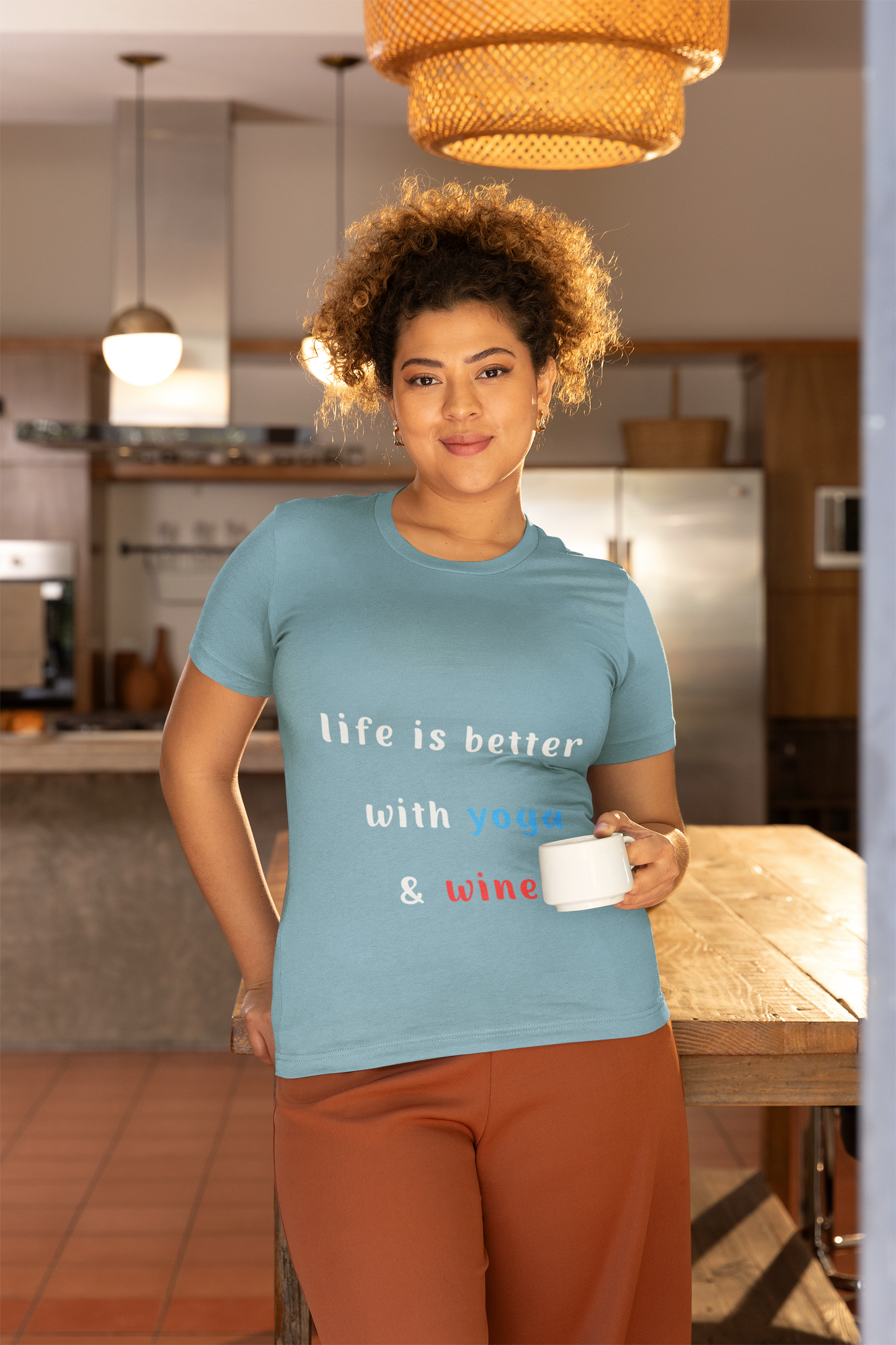 Life is Better with Yoga & Wine Unisex Tee | Perfect T-Shirt for Wine Lovers & Yoga Enthusiasts I Self-Care Meditation Apparel