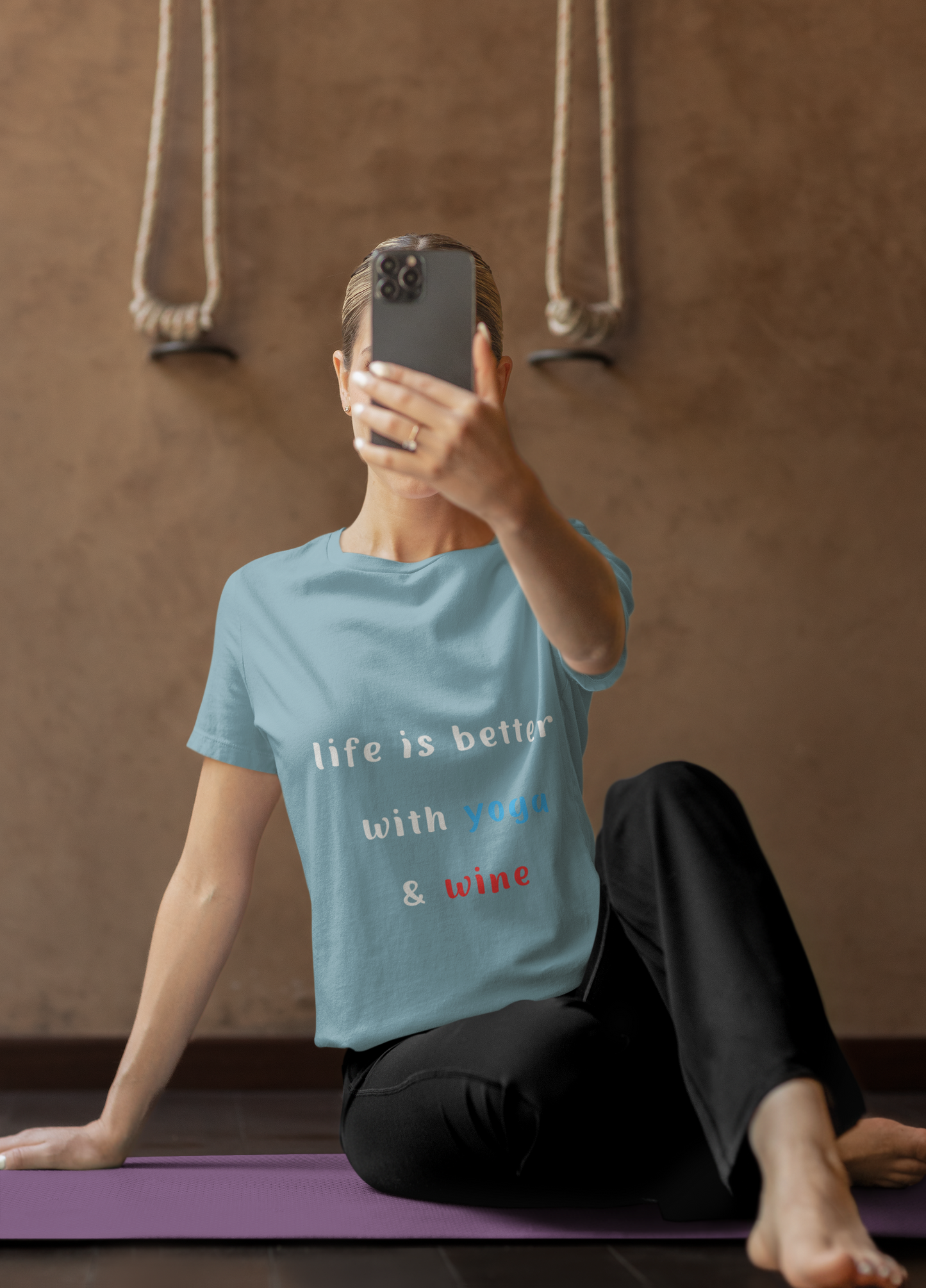 Life is Better with Yoga & Wine Unisex Tee | Perfect T-Shirt for Wine Lovers & Yoga Enthusiasts I Self-Care Meditation Apparel
