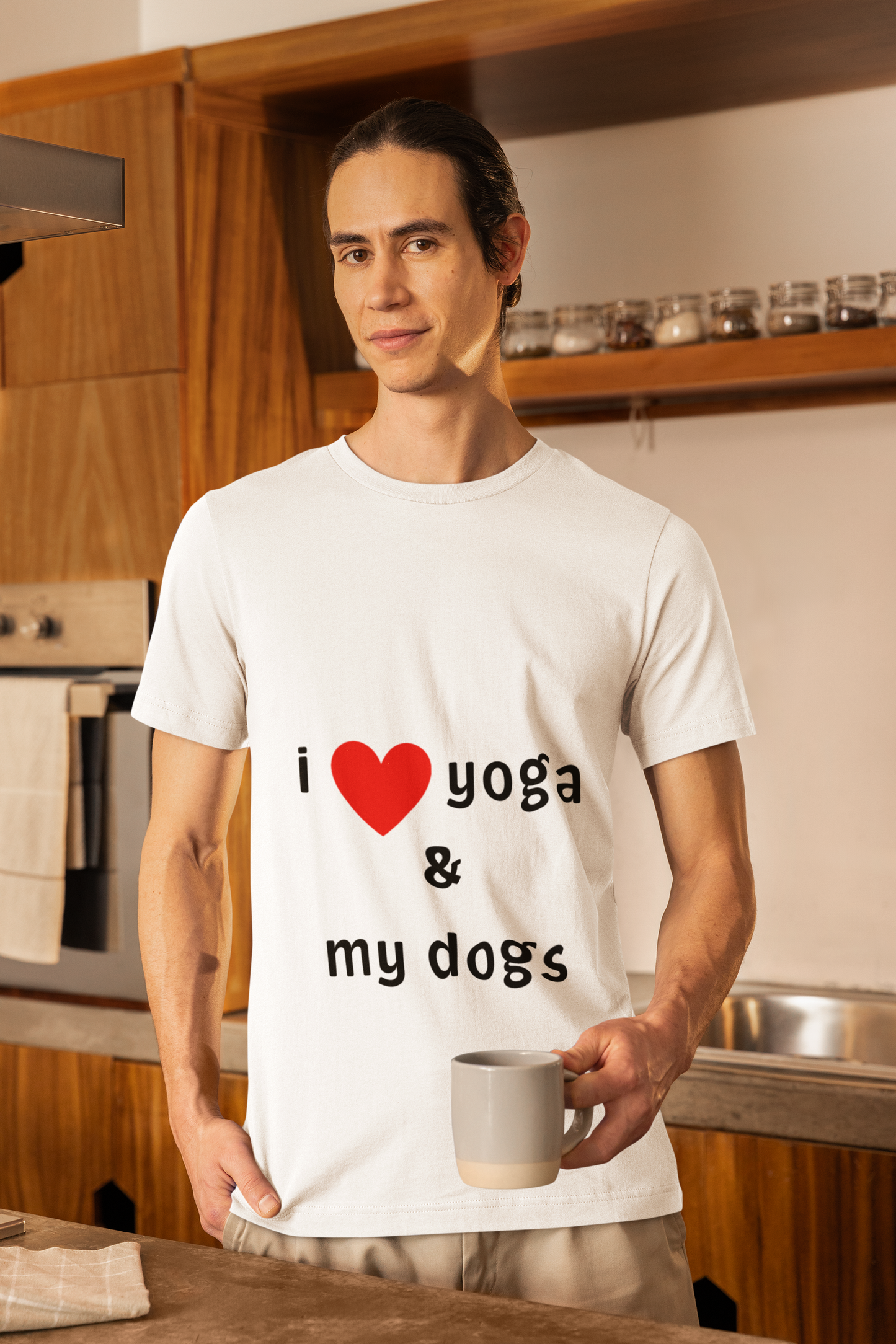 I Love Yoga & My Dogs Unisex Jersey Tee - Perfect Gift for Yoga Enthusiasts and Dog Lovers