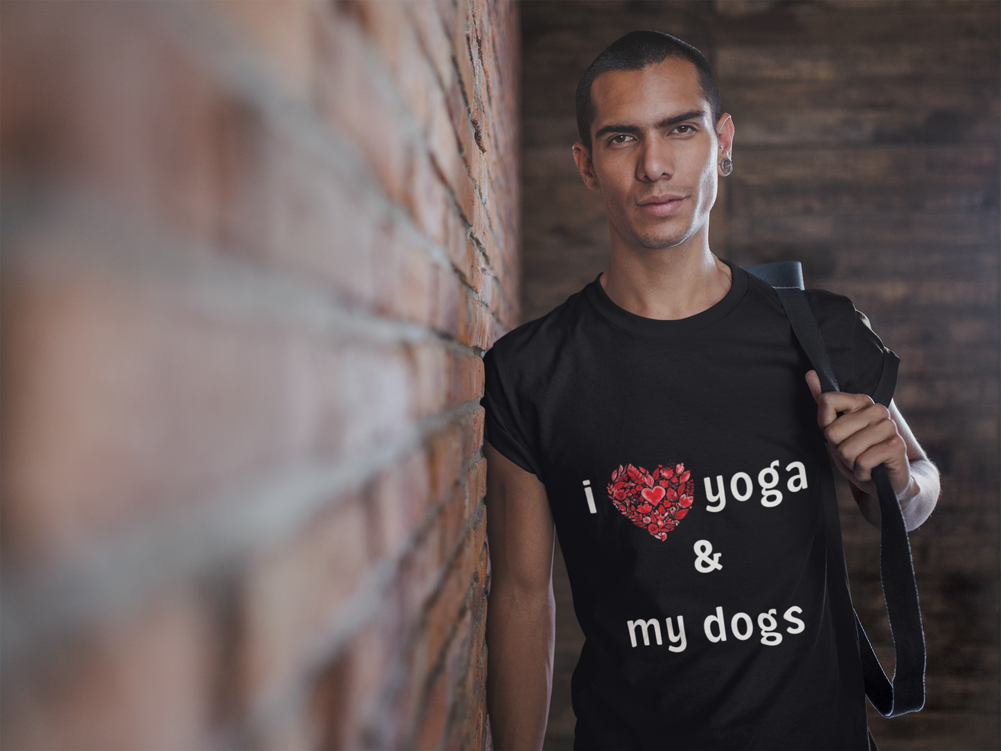 I Love Yoga & My Dogs Unisex Yoga Tee - Perfect Gift for Yoga Enthusiasts and Dog Lovers I Self-Care Meditation Apparel