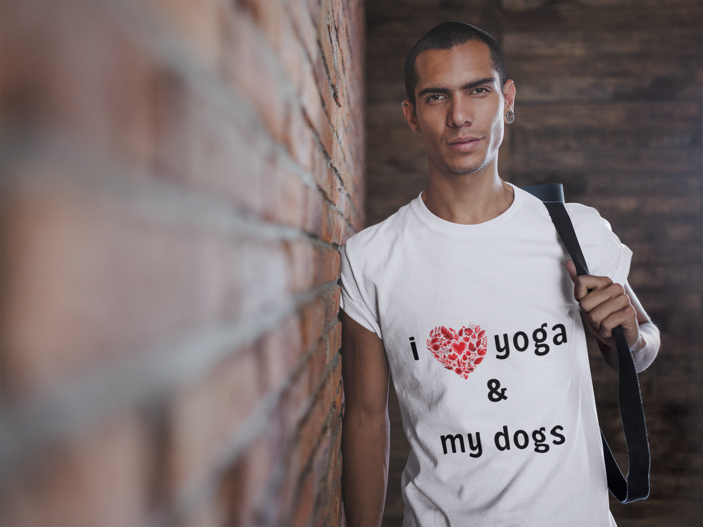 I Love Yoga & My Dogs Unisex Yoga Tee - Perfect Gift for Yoga Enthusiasts and Dog Lovers I Self-Care Meditation Apparel