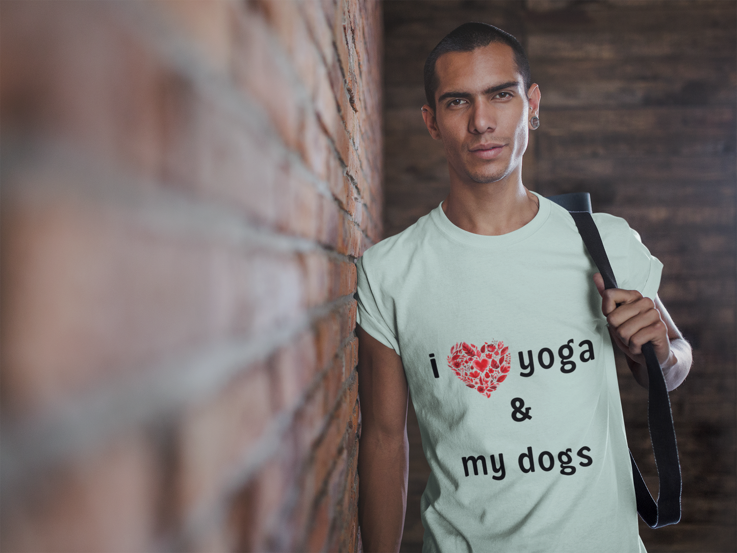 I Love Yoga & My Dogs Unisex Yoga Tee - Perfect Gift for Yoga Enthusiasts and Dog Lovers I Self-Care Meditation Apparel