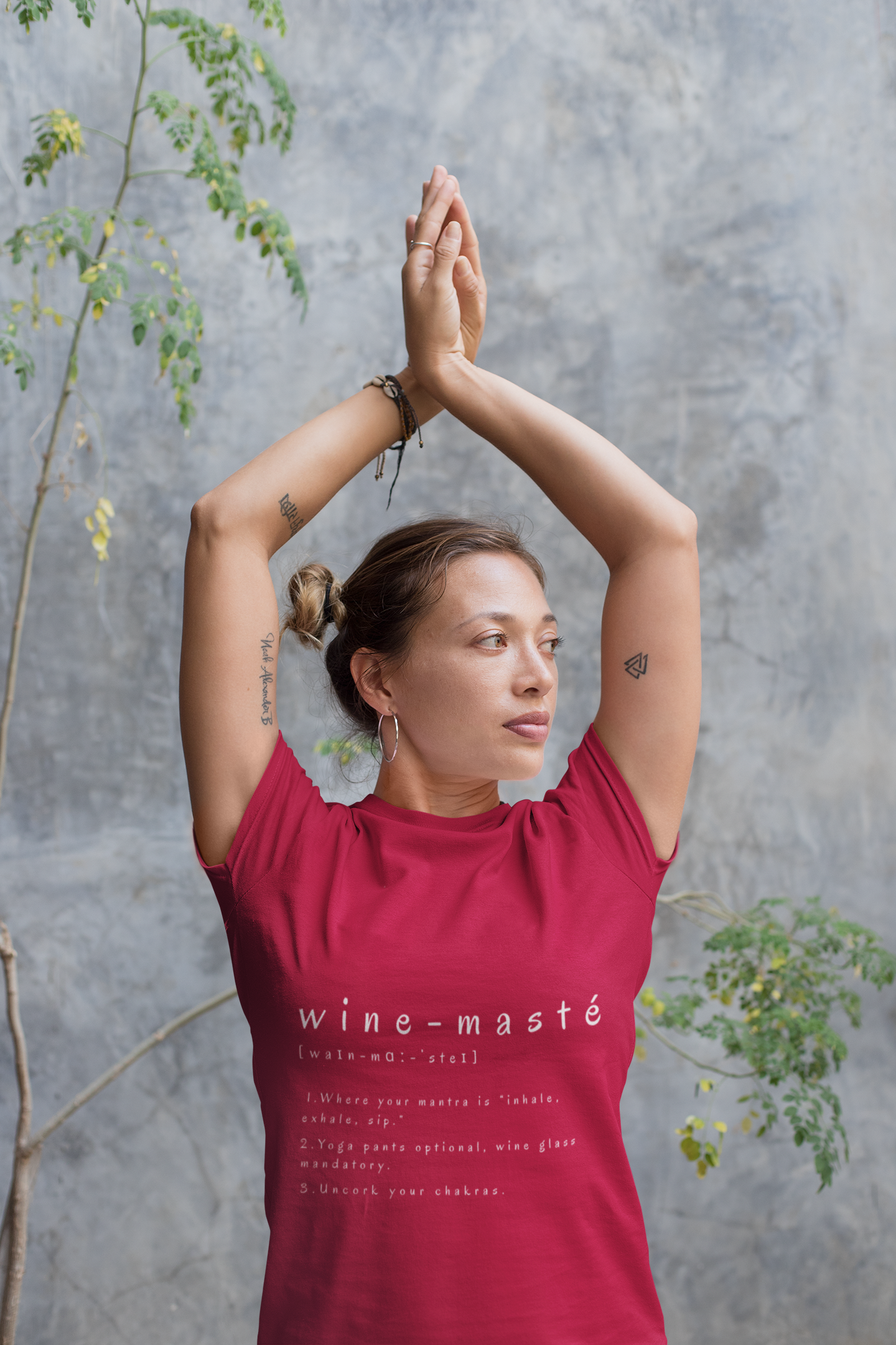 Wine-Masté Unisex Tee I Fun Wine Yoga T-Shirt I Perfect for Wine Lovers I Gift for Friends I Relaxed Vibe Yoga I Self-Care Meditation Apparel