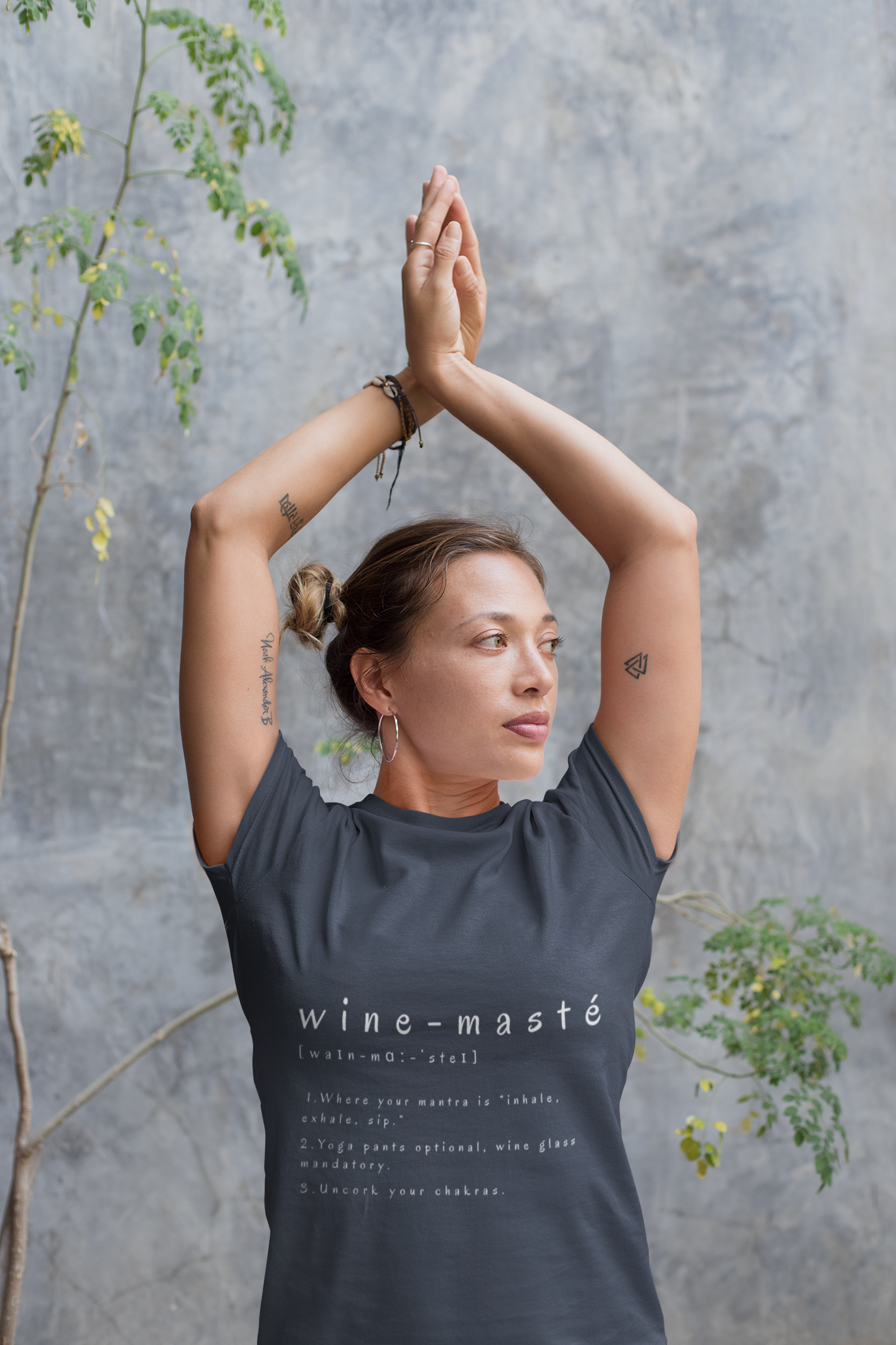 Wine-Masté Unisex Tee I Fun Wine Yoga T-Shirt I Perfect for Wine Lovers I Gift for Friends I Relaxed Vibe Yoga I Self-Care Meditation Apparel