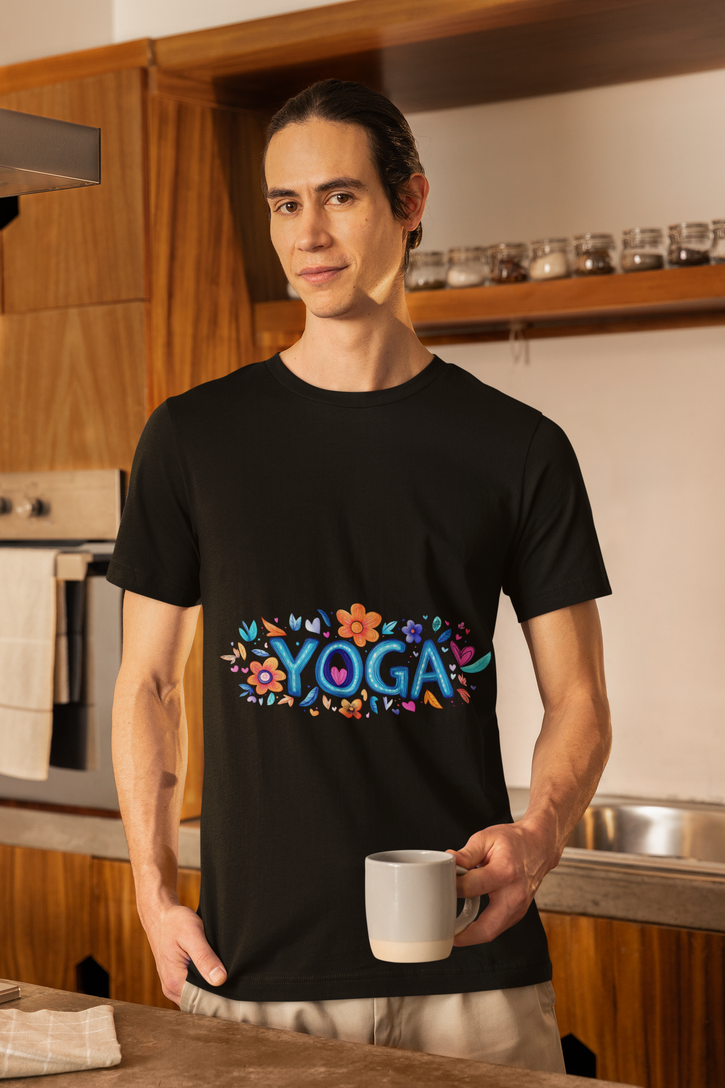 Colorful Yoga-Themed Unisex Tee for Yoga Lovers I Yoga T-Shirt I Gift for Yogis I Self-Care Meditation Apparel