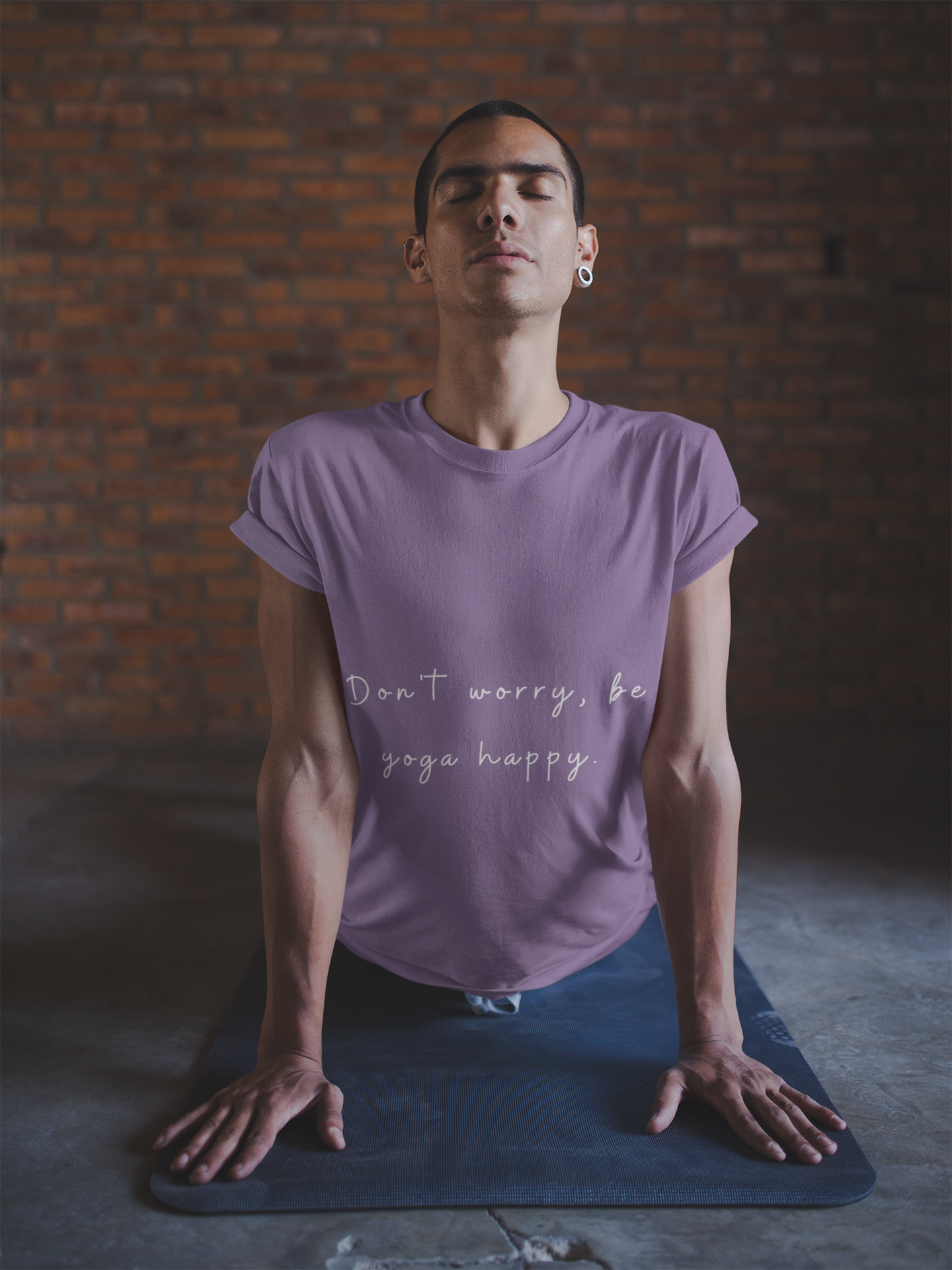 "Don't Worry Be Yoga Happy" Unisex Tee I Inspirational T-Shirt I Gift for Yogis I Motivational Tee I Relaxation & Mindfulness Clothing