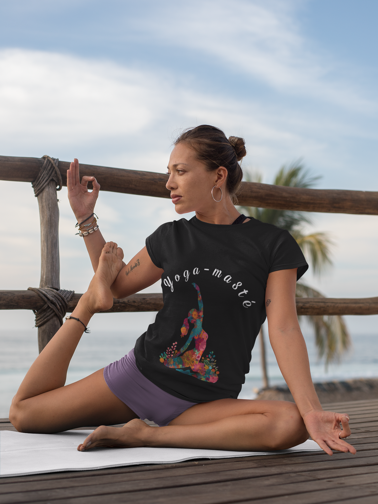 Yoga-Masté Unisex Tee I Vibrant Yoga T-Shirt I Perfect for Classes and Retreats I Gift for Yogis I Self-Care Meditation Apparel