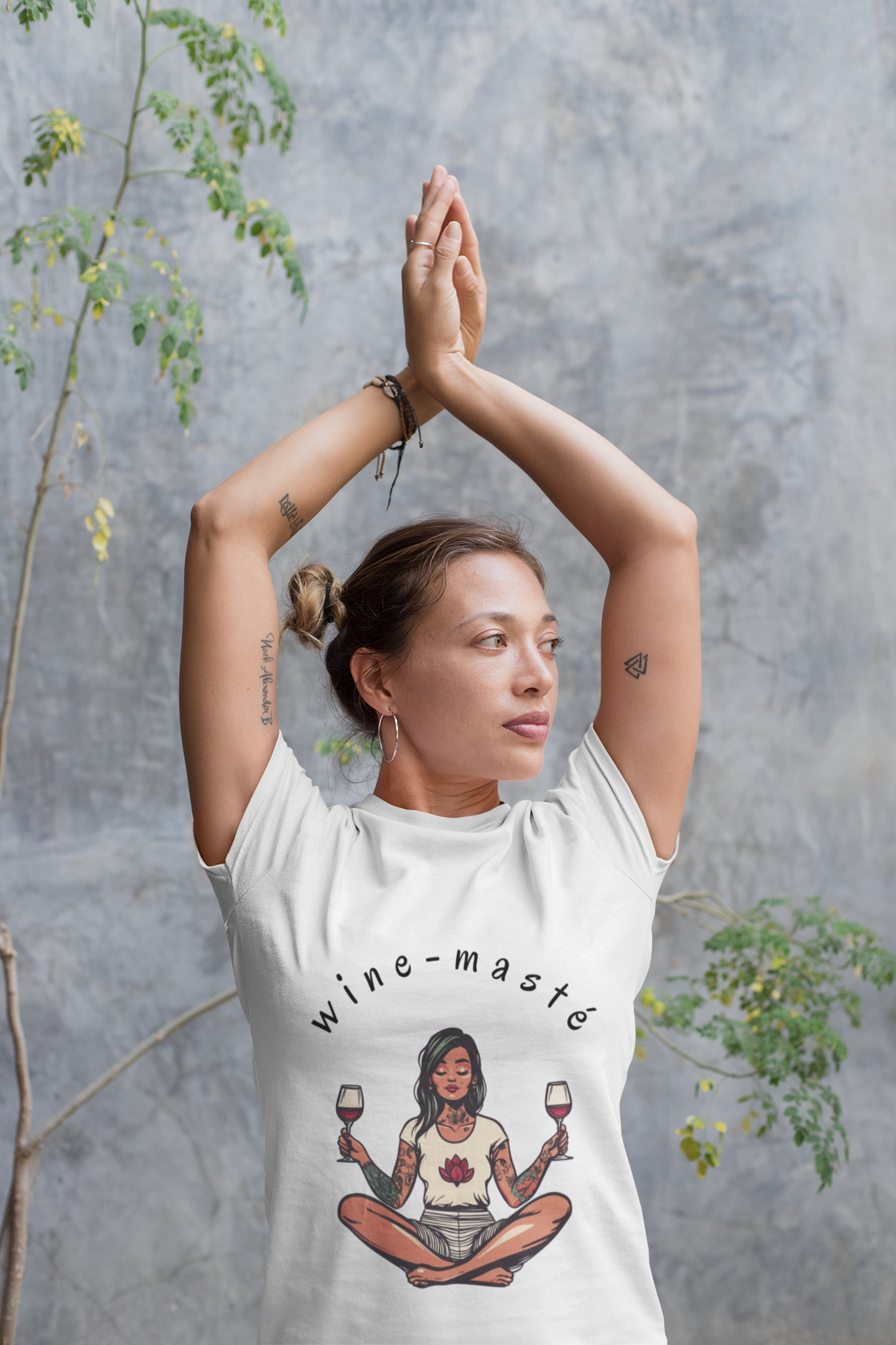 Wine-Masté - Meditation Wine Lover Tee I Unisex Relaxation T-Shirt for Yoga & Wine Enthusiasts I Fun Gift for Wine Tasting I Self-Care Clothing