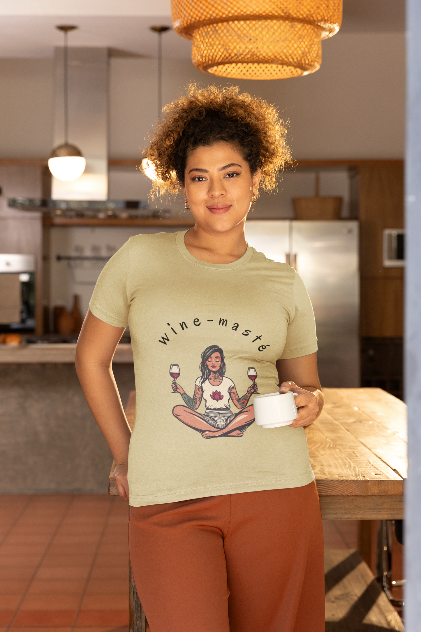 Wine-Masté - Meditation Wine Lover Tee I Unisex Relaxation T-Shirt for Yoga & Wine Enthusiasts I Fun Gift for Wine Tasting I Self-Care Clothing