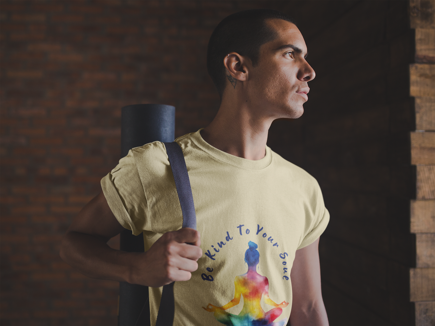 "Be Kind To Your Soul" Meditation Inspired Tee I Spiritual Yoga T- Shirt I Relaxation Mindfulness Apparel I Self-Care Clothing