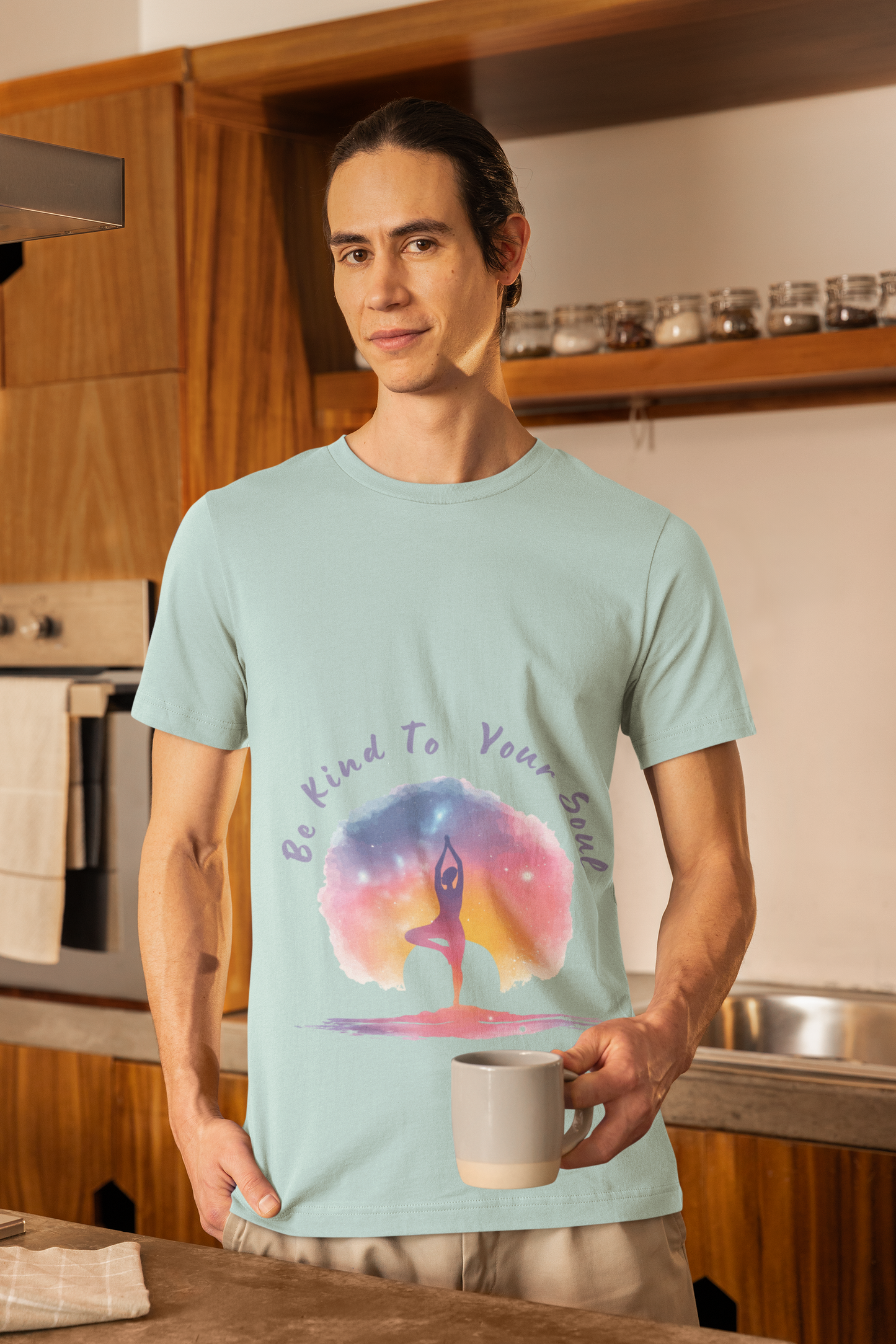 "Be Kind To Your Soul" Meditation Inspired Tee I Spiritual Yoga T- Shirt I Relaxation Mindfulness Apparel I Self-Care Clothing