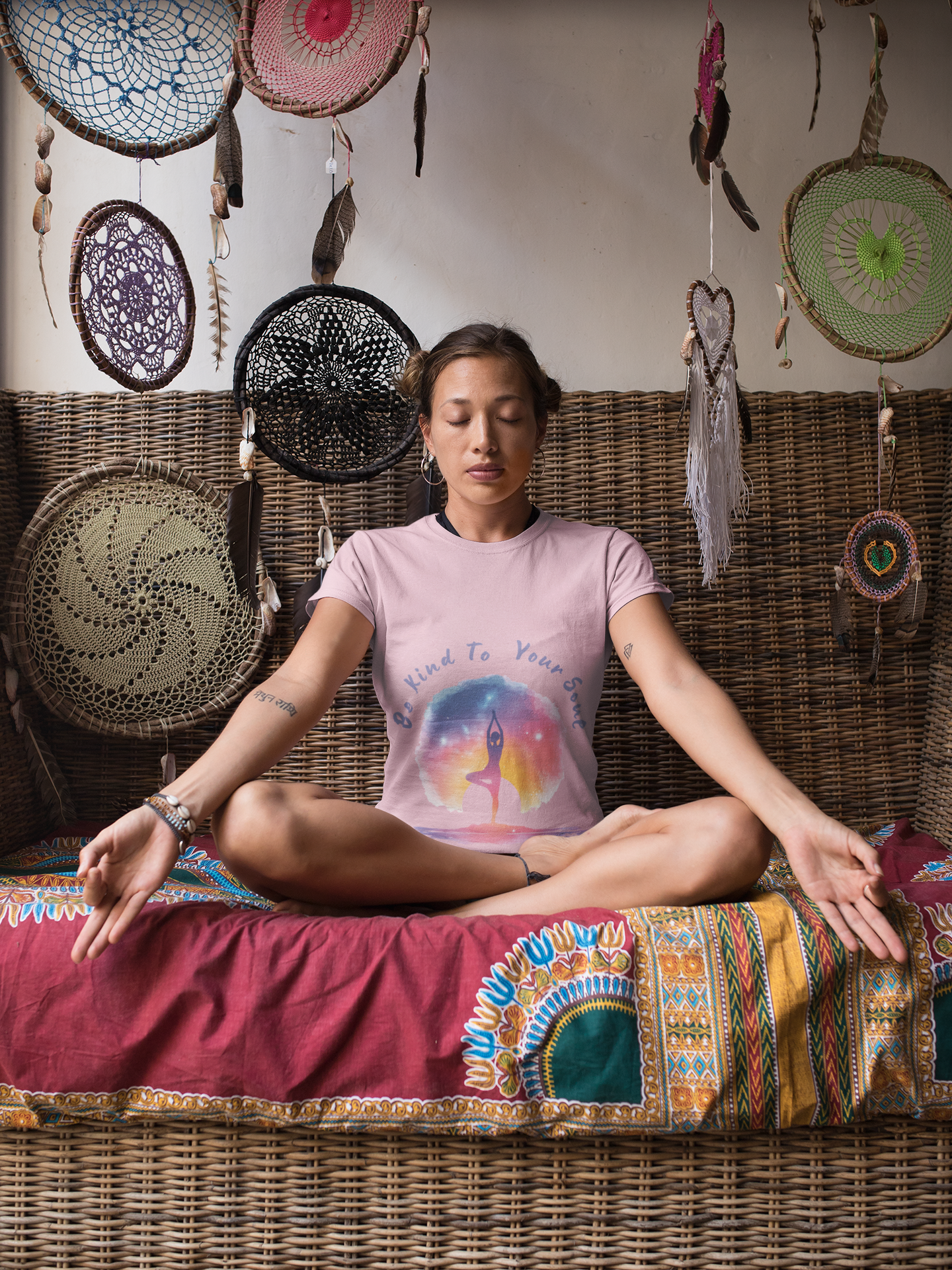 "Be Kind To Your Soul" Meditation Inspired Tee I Spiritual Yoga T- Shirt I Relaxation Mindfulness Apparel I Self-Care Clothing