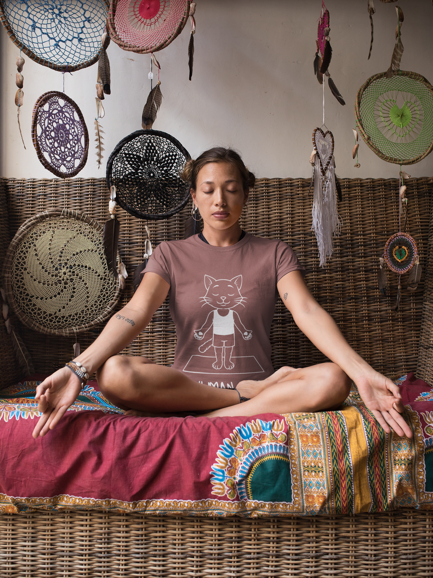 Up Human Pose - Unisex Cat Yoga Tee I Relaxation Gift I Yoga & Pet Lover T-Shirt I Quirky Animal Tee I Fun Gift for Cat Owners I Cute Tee for Zen Vibes