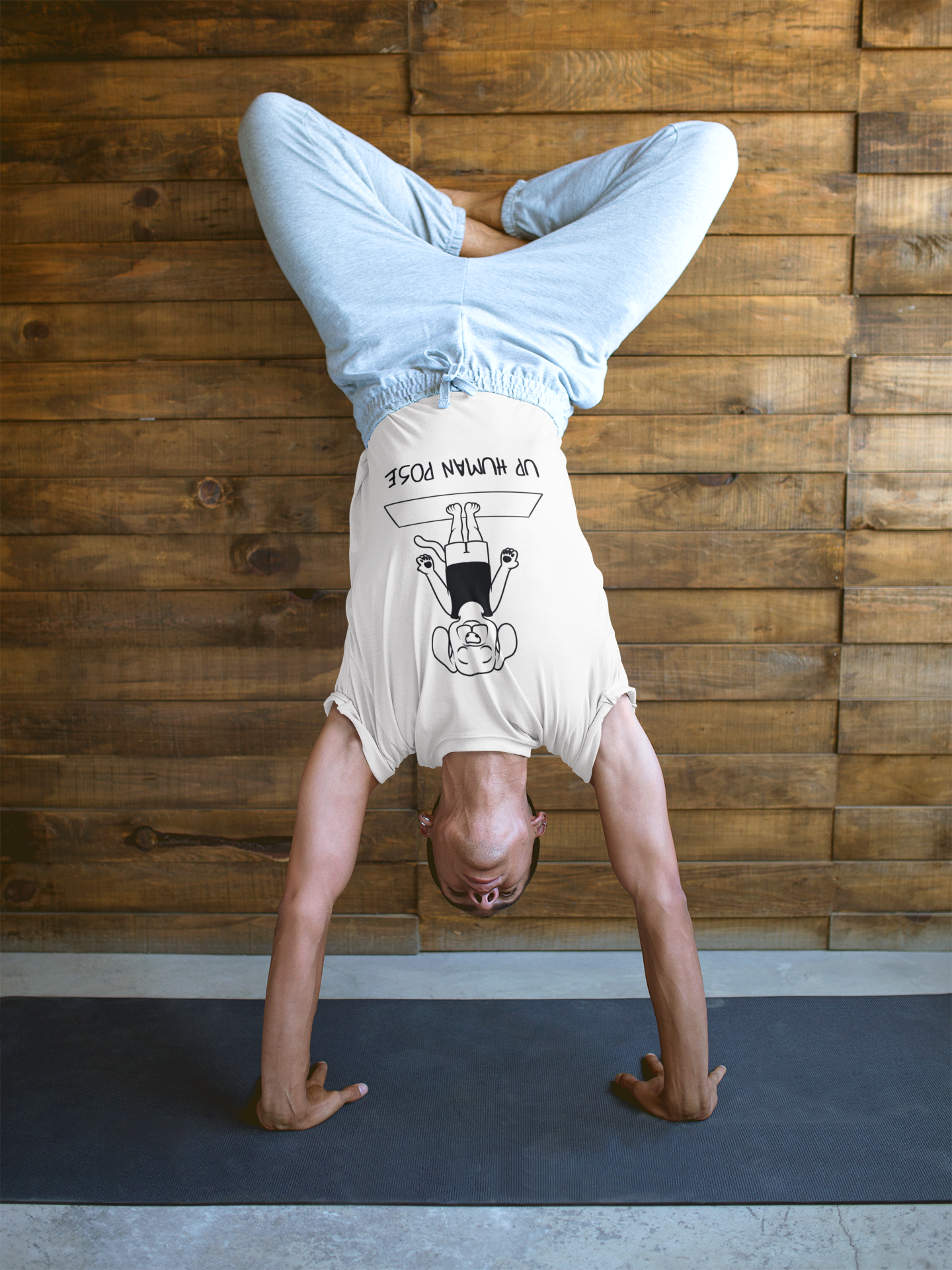Up Human Pose - Unisex Dog Yoga Tee I Relaxation Gift I Yoga & Pet Lover T-Shirt I Quirky Animal Tee I Fun Gift for Dog Parents I Cute Tee for Zen Vibes