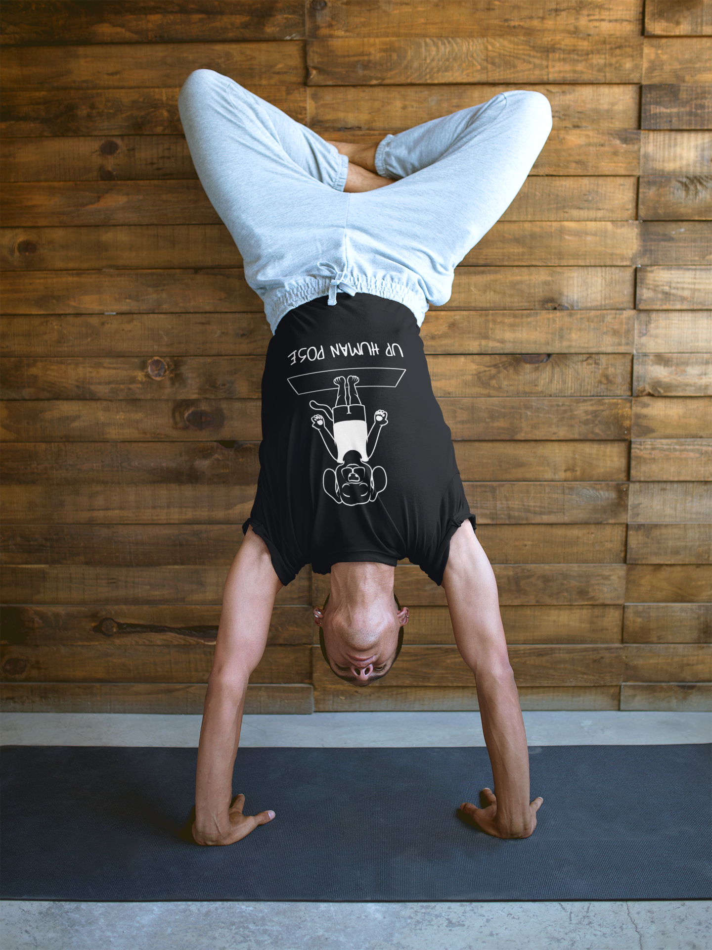 Up Human Pose - Unisex Dog Yoga Tee I Relaxation Gift I Yoga & Pet Lover T-Shirt I Quirky Animal Tee I Fun Gift for Dog Parents I Cute Tee for Zen Vibes