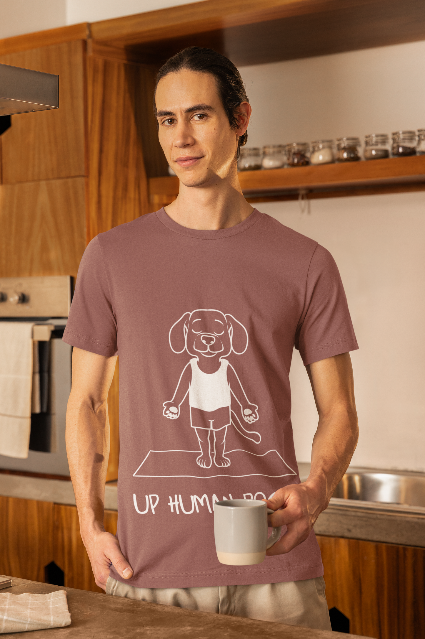 Up Human Pose - Unisex Dog Yoga Tee I Relaxation Gift I Yoga & Pet Lover T-Shirt I Quirky Animal Tee I Fun Gift for Dog Parents I Cute Tee for Zen Vibes