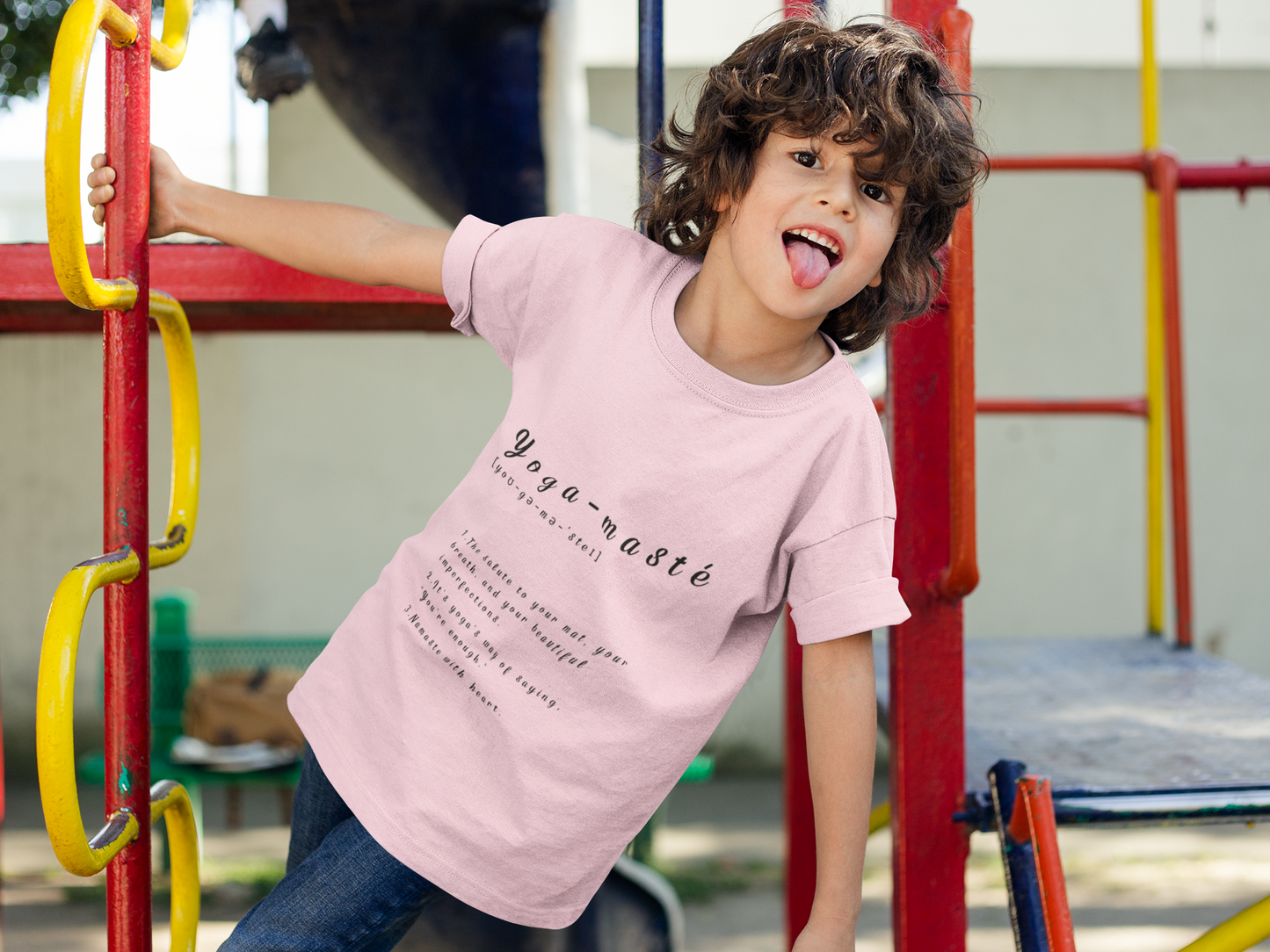Yoga-masté Youth Tee - Inspirational Meditation Shirt I Gift for Yogis I Relaxation Apparel I Kids' Mindfulness Wear I Birthday Gift