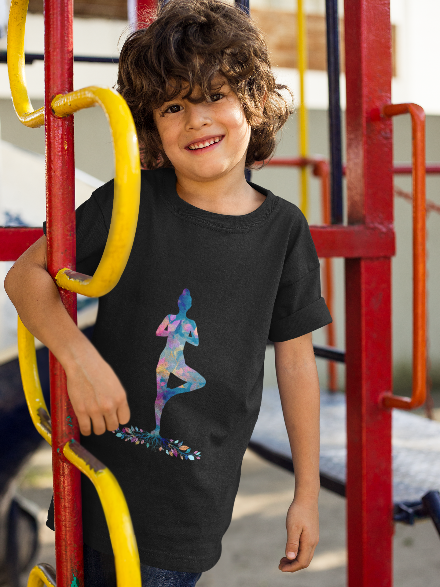 Tree Pose Youth Yoga Tee I Colorful Graphic Tee for Kids I Mindfulness T-Shirt I Perfect for Birthdays and Yoga Lovers