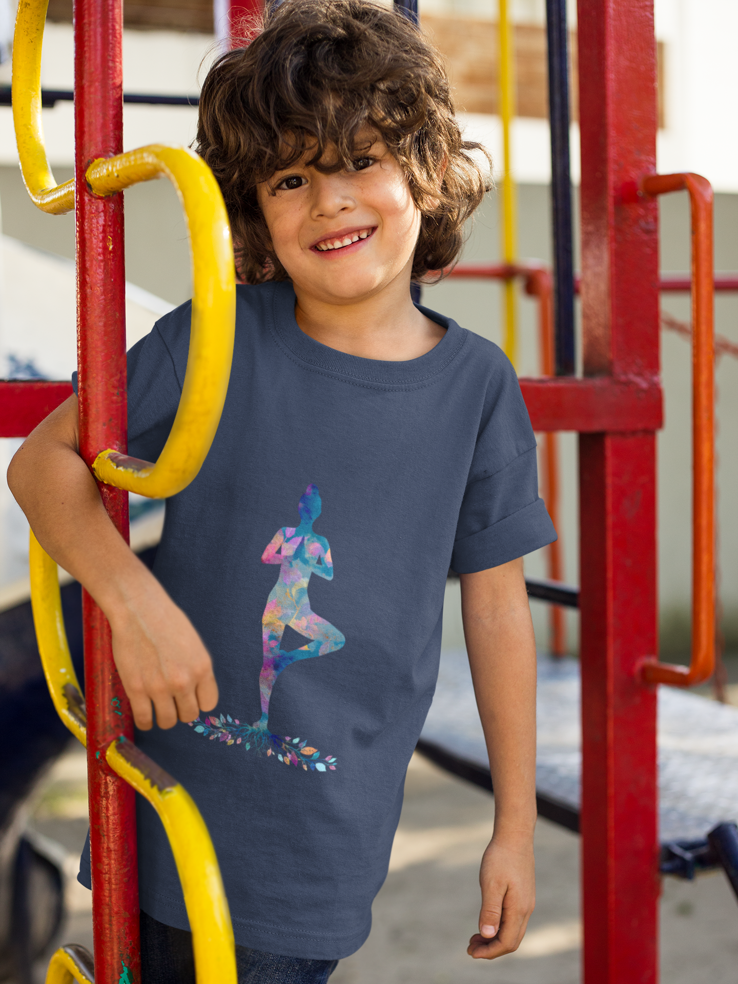 Tree Pose Youth Yoga Tee I Colorful Graphic Tee for Kids I Mindfulness T-Shirt I Perfect for Birthdays and Yoga Lovers