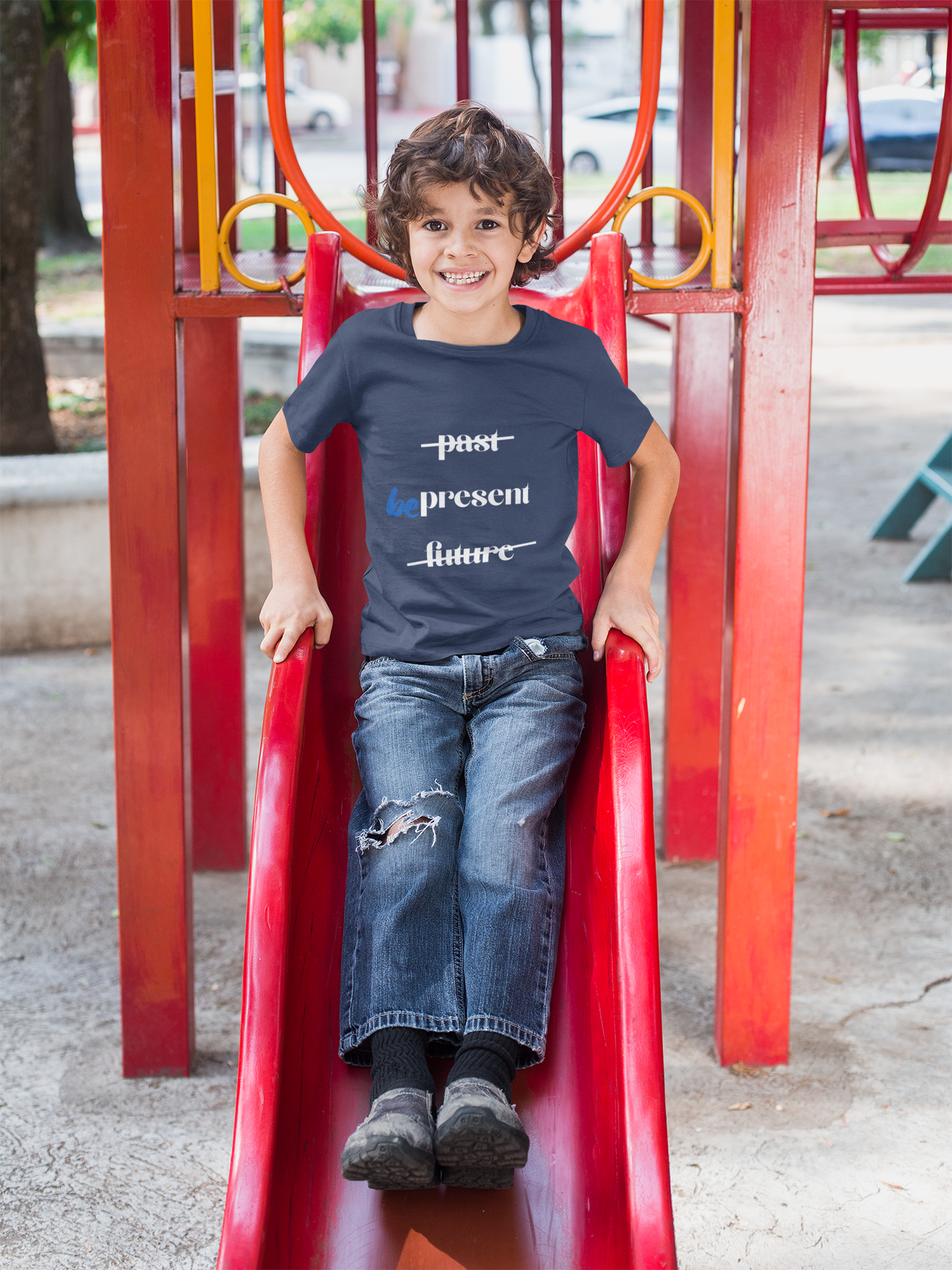 "Be Present" Youth Yoga Tee - Mindfulness T-Shirt for Young Yogis I Yoga Kids Apparel I Meditation Clothing