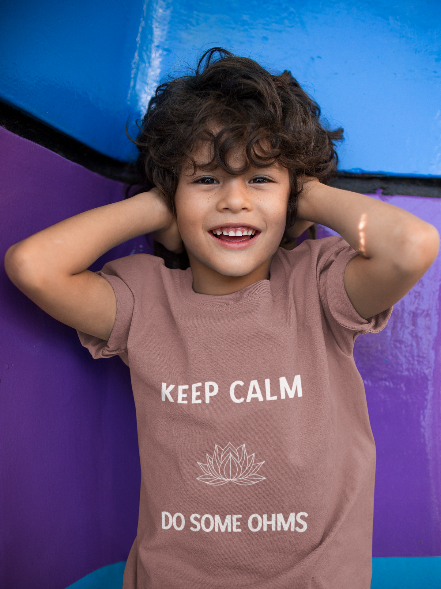 Keep Calm Do Some Ohms - Youth Meditation Tee I Yoga T-Shirt I Mindfulness Apparel I Gift for Kids I Relaxation & Inspirational Wear