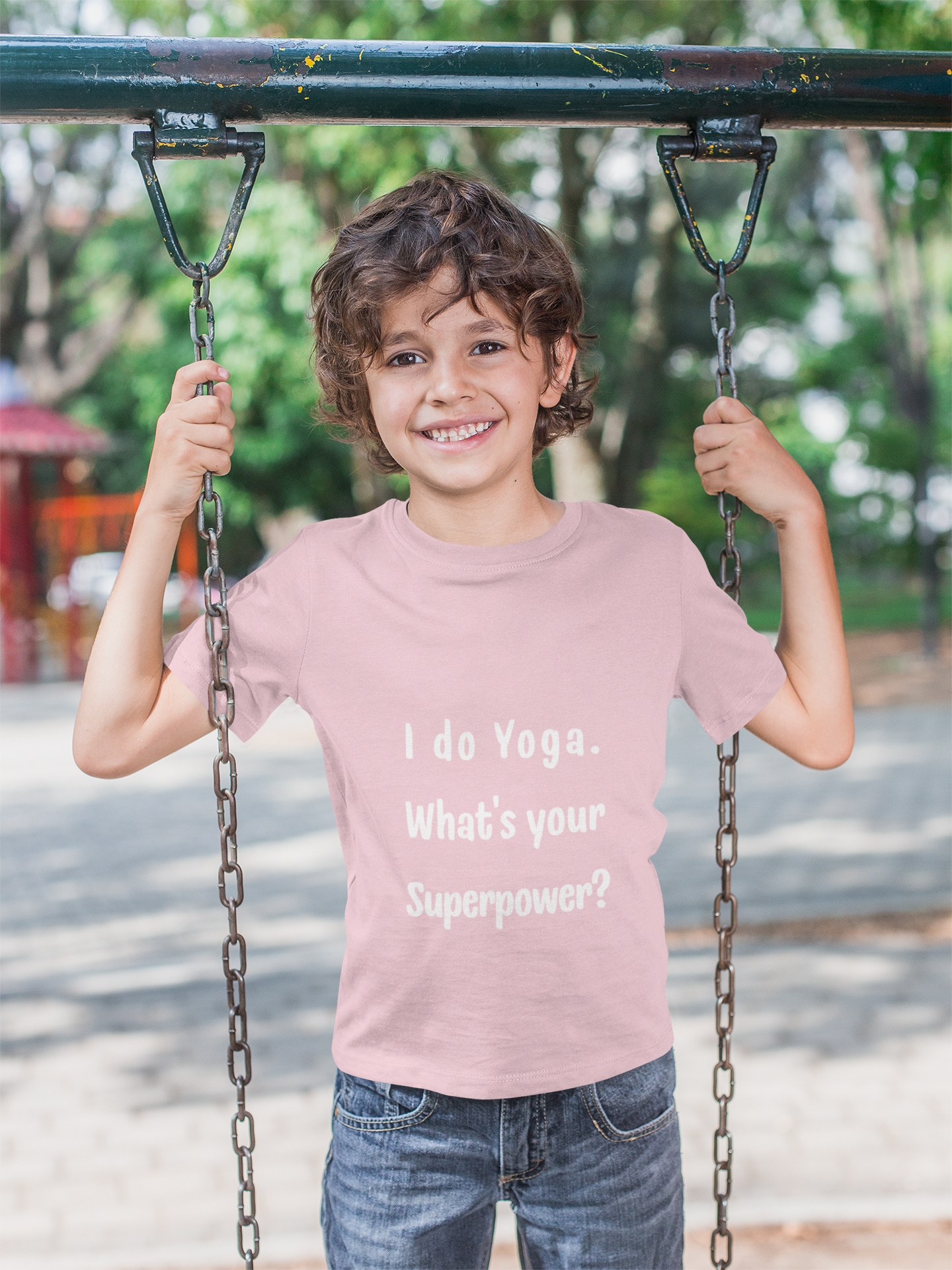 I do Yoga. What's your Superpower? Yoga Youth Tee - Inspiring T-Shirts for Kids I Fun Yoga Motivational Apparel I Kids Activewear