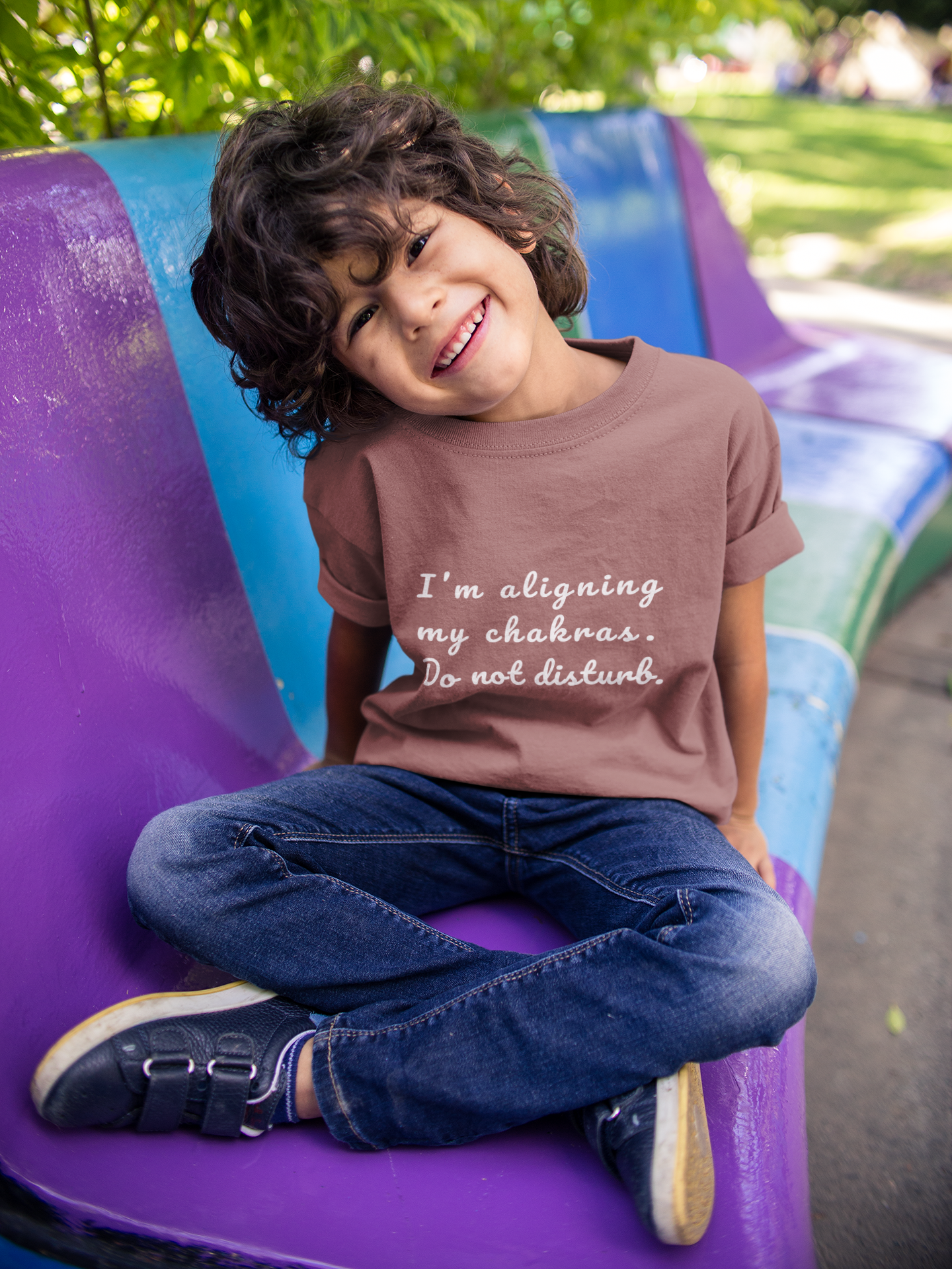 I'm Aligning My Chakras. Do Not Disturb. Youth Yoga Tee - Mindfulness Tee for Yogis I Meditation T-Shirt for Kids