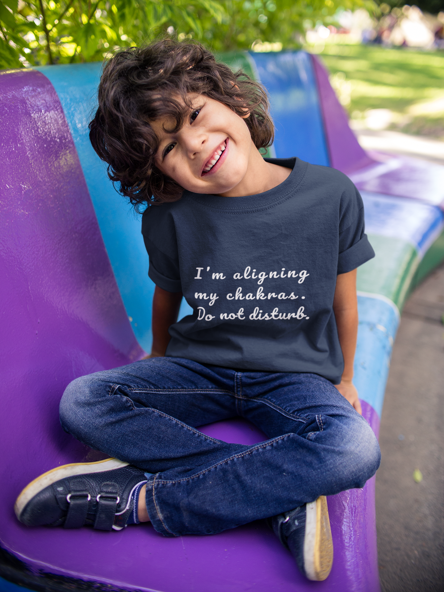 I'm Aligning My Chakras. Do Not Disturb. Youth Yoga Tee - Mindfulness Tee for Yogis I Meditation T-Shirt for Kids