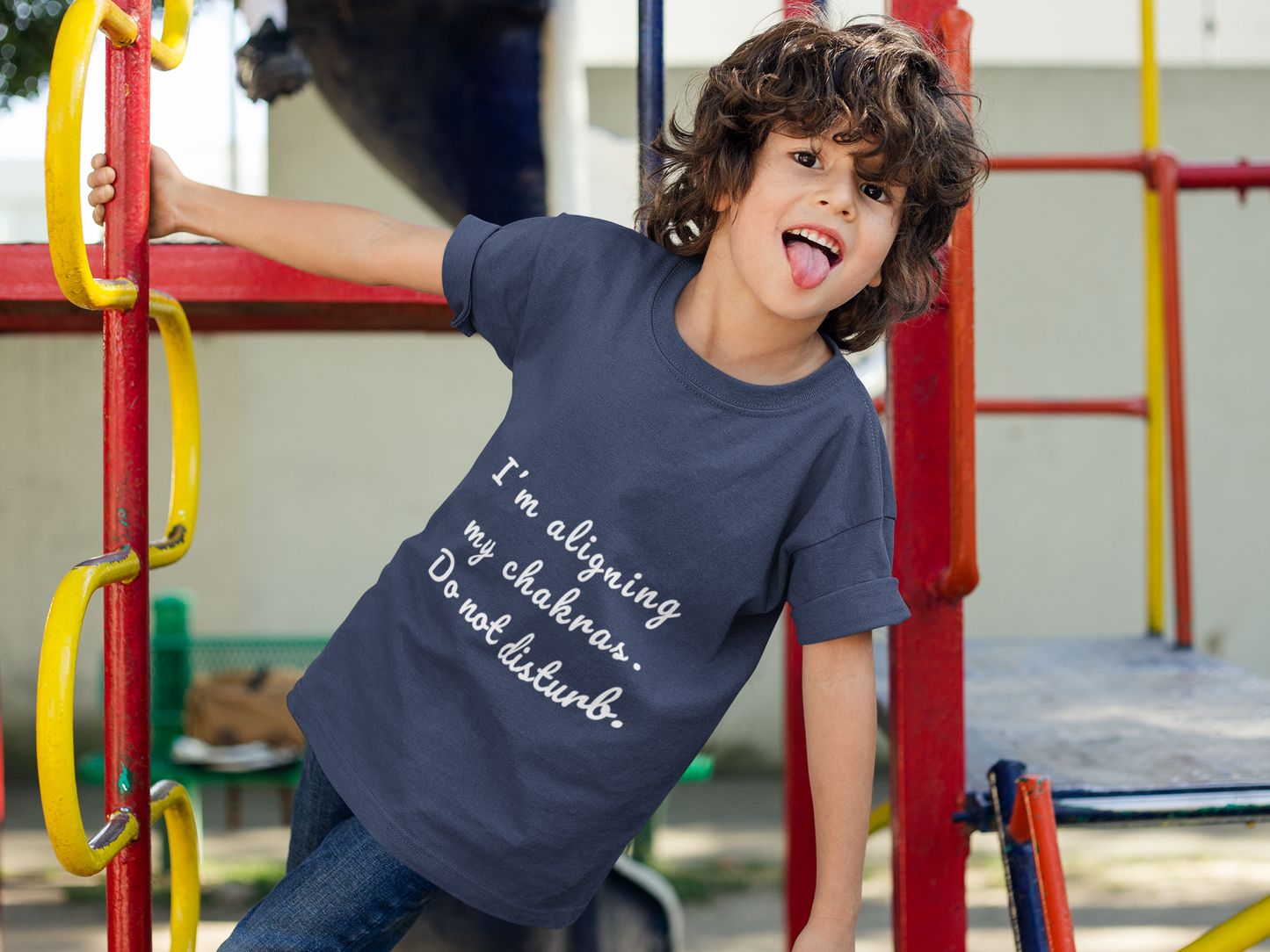 I'm Aligning My Chakras. Do Not Disturb. Youth Yoga Tee - Mindfulness Tee for Yogis I Meditation T-Shirt for Kids