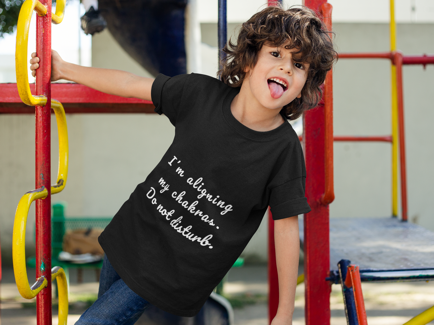 I'm Aligning My Chakras. Do Not Disturb. Youth Yoga Tee - Mindfulness Tee for Yogis I Meditation T-Shirt for Kids