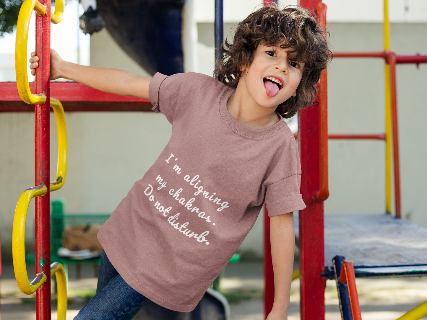 I'm Aligning My Chakras. Do Not Disturb. Youth Yoga Tee - Mindfulness Tee for Yogis I Meditation T-Shirt for Kids