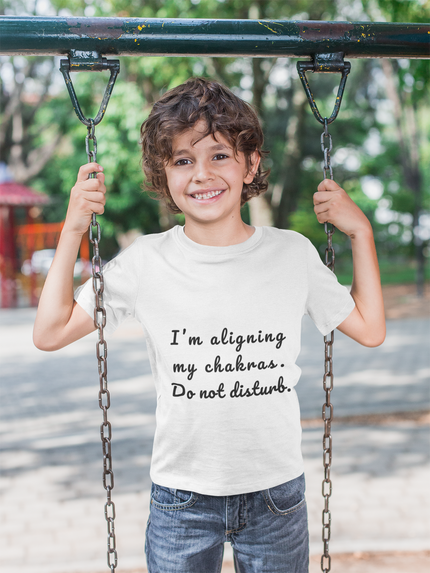 I'm Aligning My Chakras. Do Not Disturb. Youth Yoga Tee - Mindfulness Tee for Yogis I Meditation T-Shirt for Kids