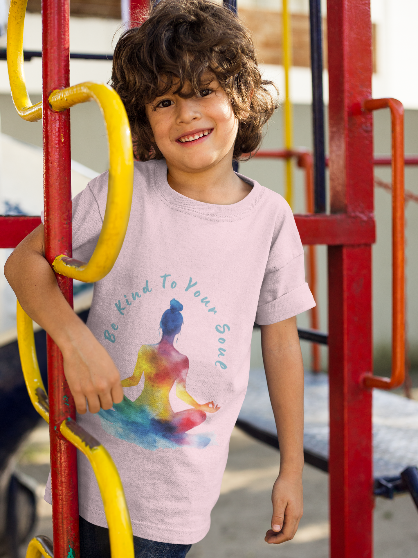 "Be Kind To Your Soul" Youthful Tee - Kids Yoga T-Shirt I Mindfulness & Inspirational Apparel I Gift for Young Yogis