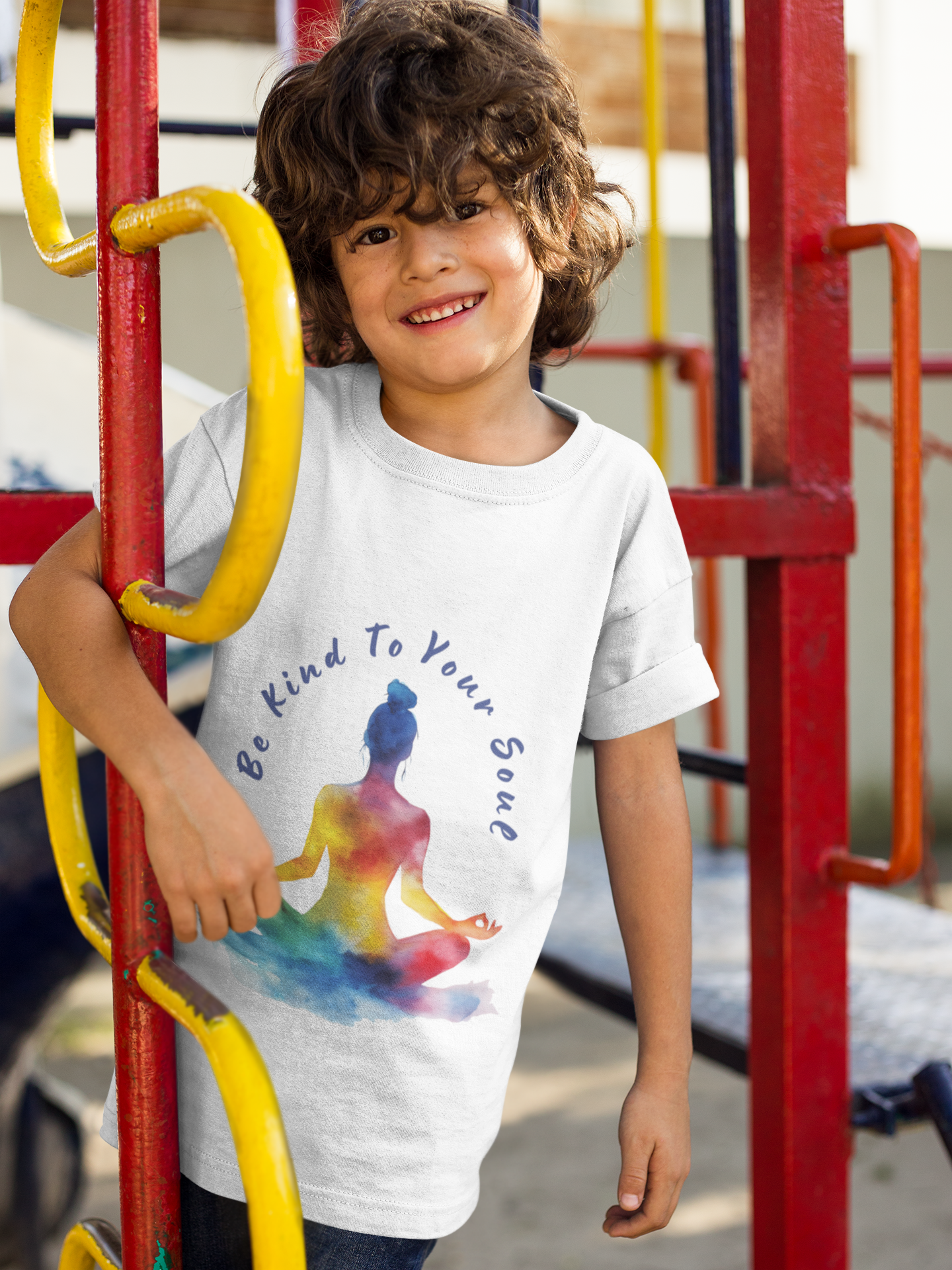 "Be Kind To Your Soul" Youthful Tee - Kids Yoga T-Shirt I Mindfulness & Inspirational Apparel I Gift for Young Yogis