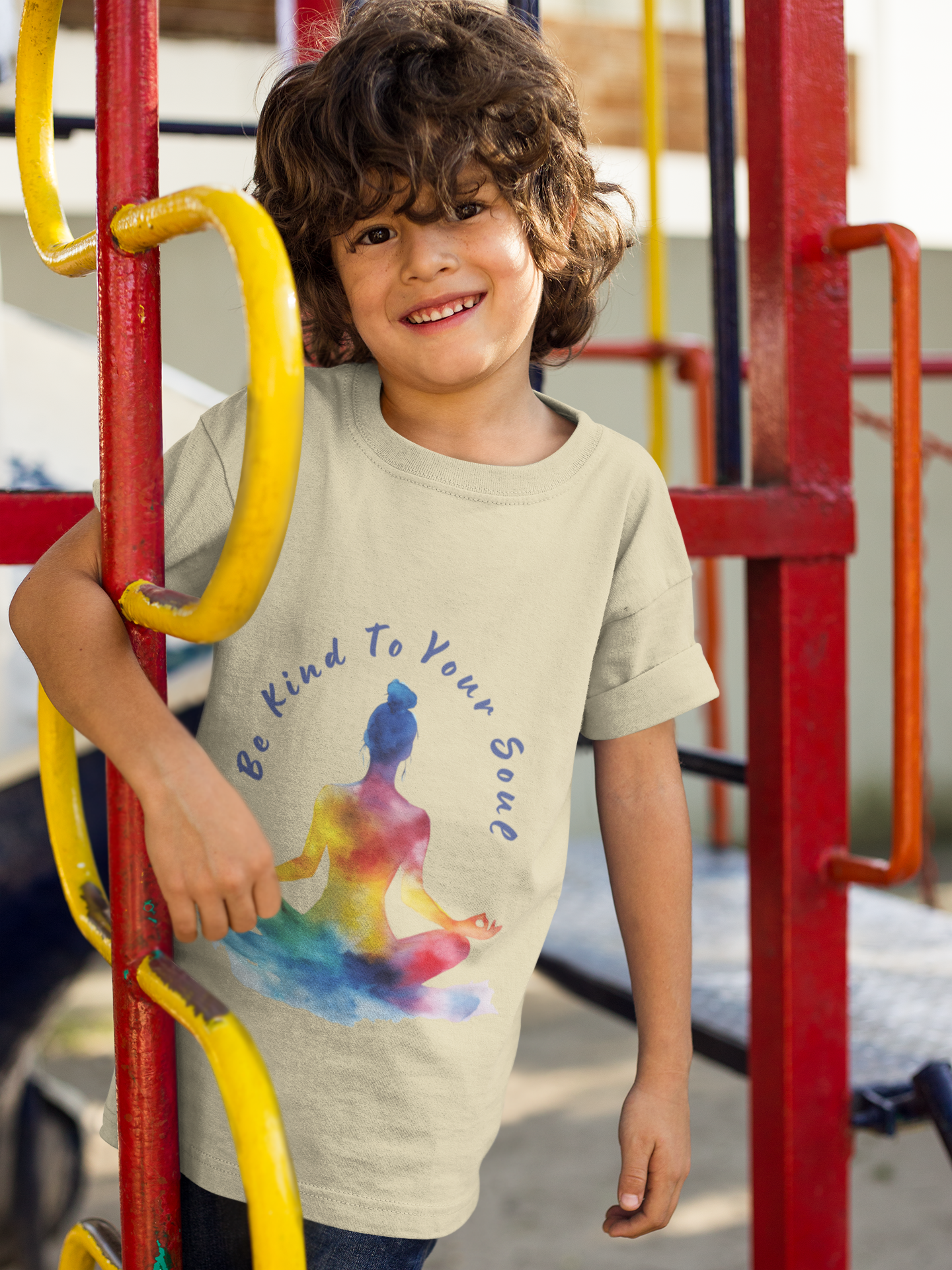 "Be Kind To Your Soul" Youthful Tee - Kids Yoga T-Shirt I Mindfulness & Inspirational Apparel I Gift for Young Yogis