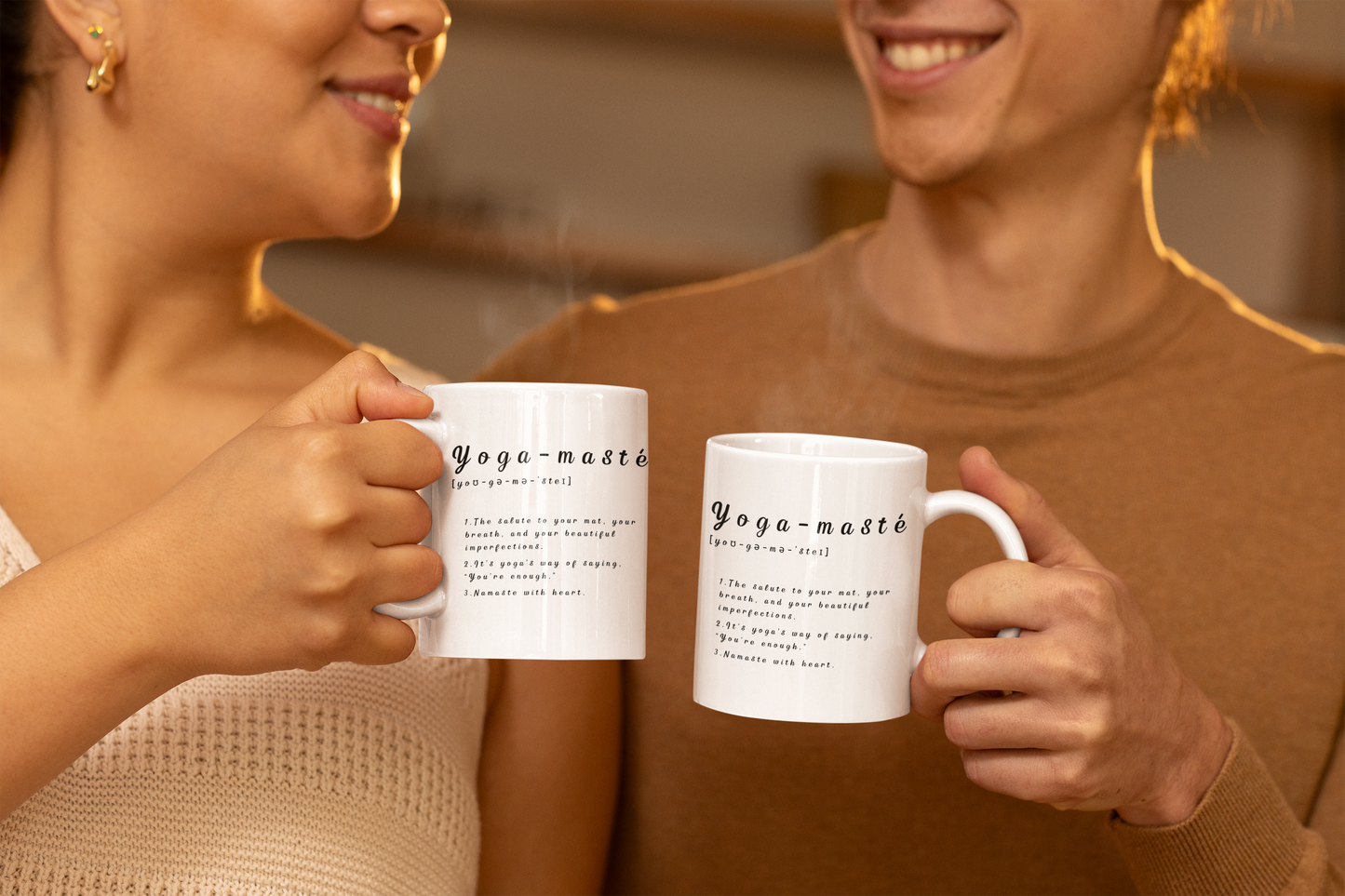 Yoga-Masté 11oz Mug - Inspirational Gift for Yogis I Meditation Lovers I Mindfulness Practice I Self-Care I Home Decor