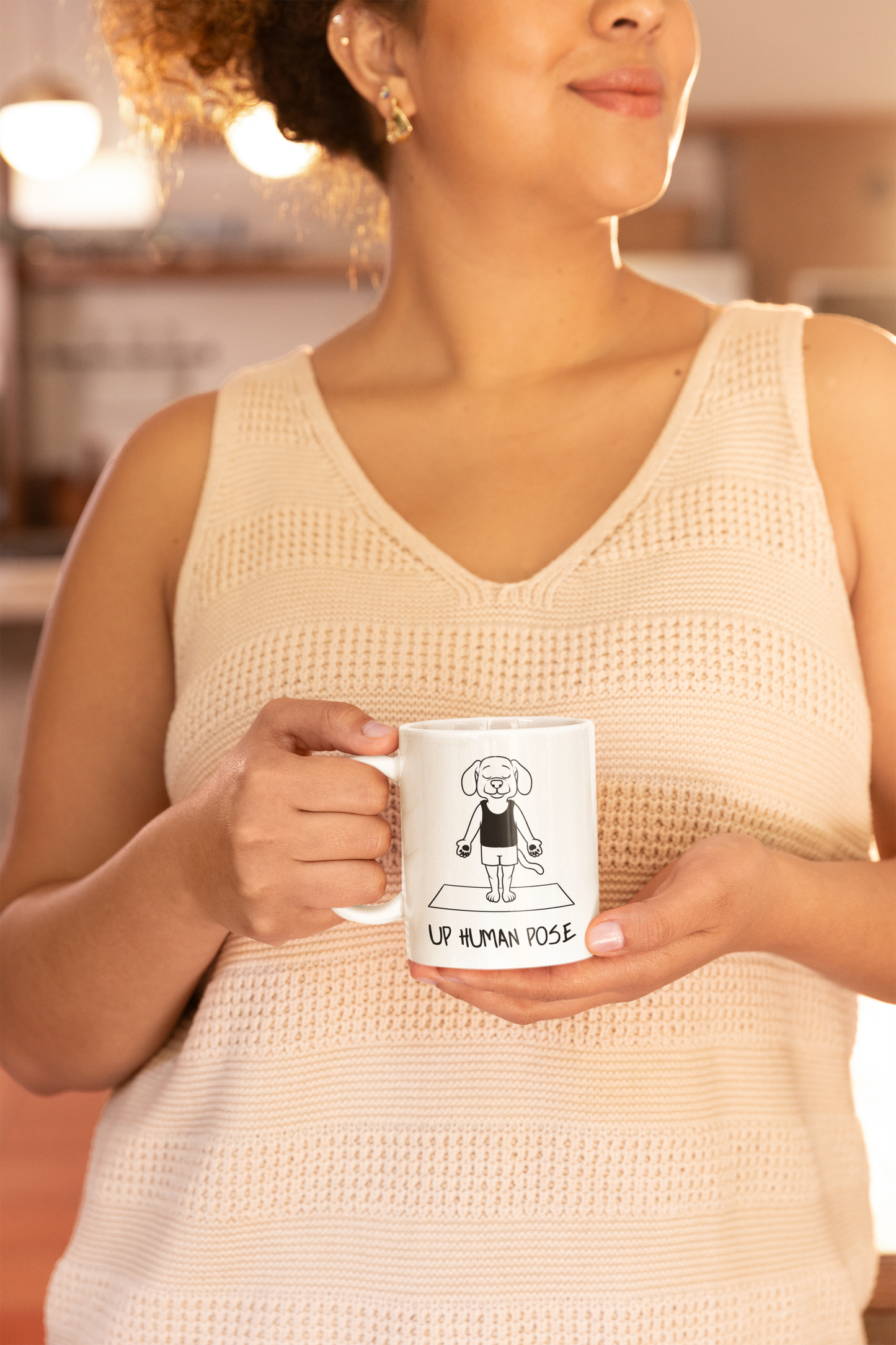 Up Human Pose Yoga Dog Mug - Cute Pet Coffee Cup I Dog Lover Gift I Zen Mug I Perfect for Yoga Enthusiasts I Fun Home Decor